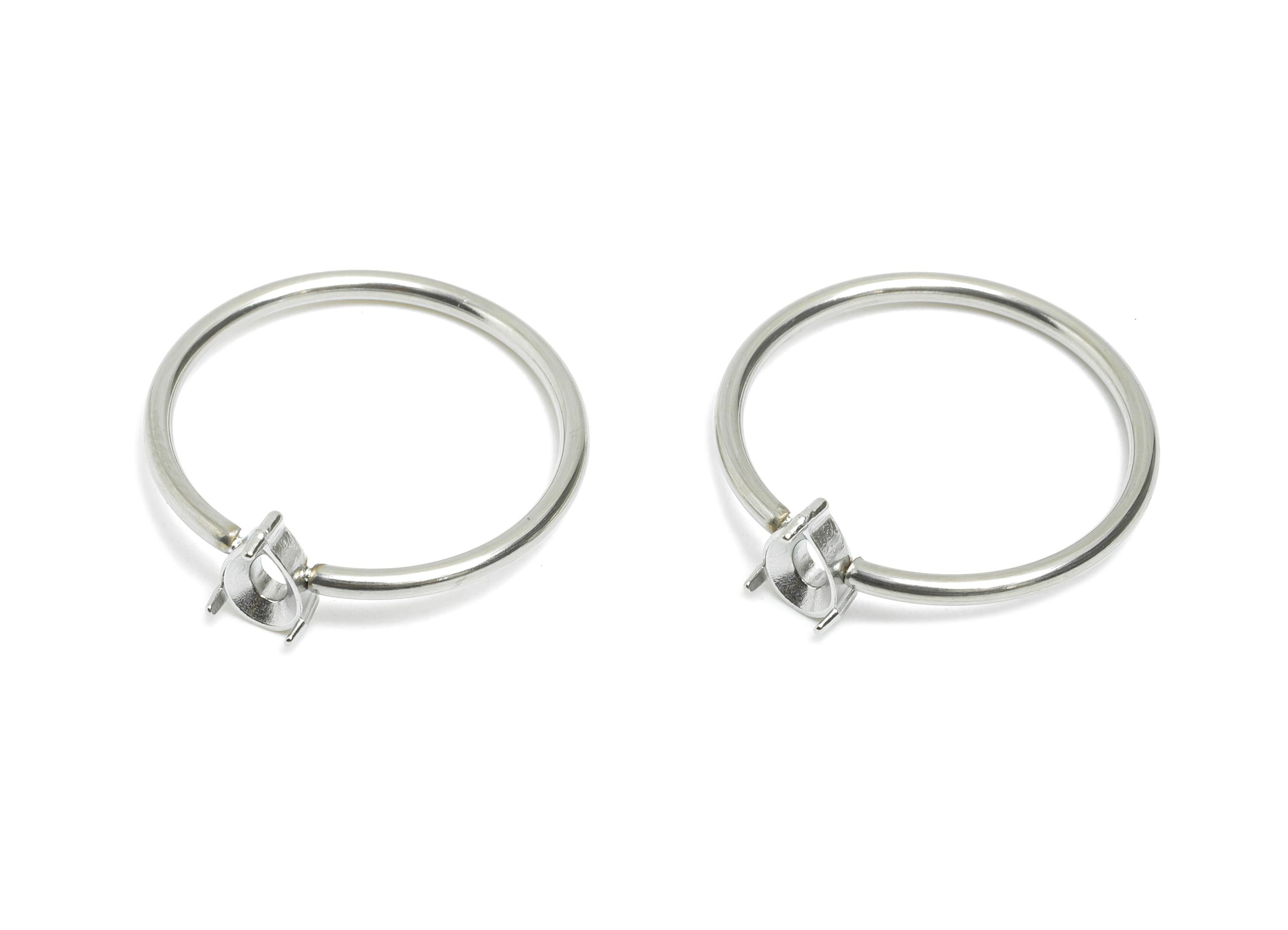 4x6mm Teardrop Setting Ring - Prong Ring Settings - Ring Inner Size #8/18.1mm - Gemstone Holder Cabochon Ring Base - 23x21x1.5mm - SS1551-8 - DOMEDBAZAAR