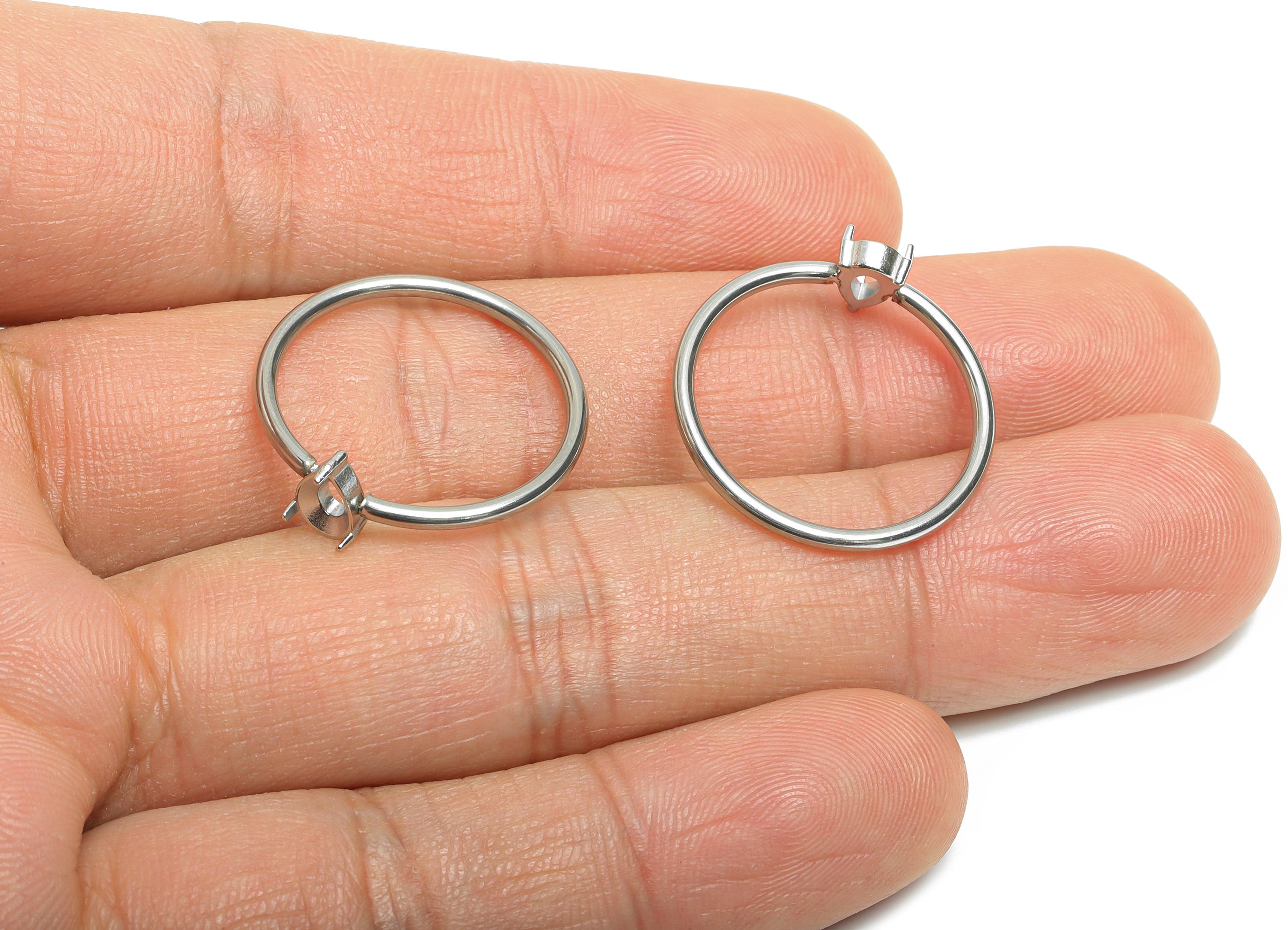 4x6mm Teardrop Setting Ring - Prong Ring Settings - Ring Inner Size #8/18.1mm - Gemstone Holder Cabochon Ring Base - 23x21x1.5mm - SS1551-8 - DOMEDBAZAAR
