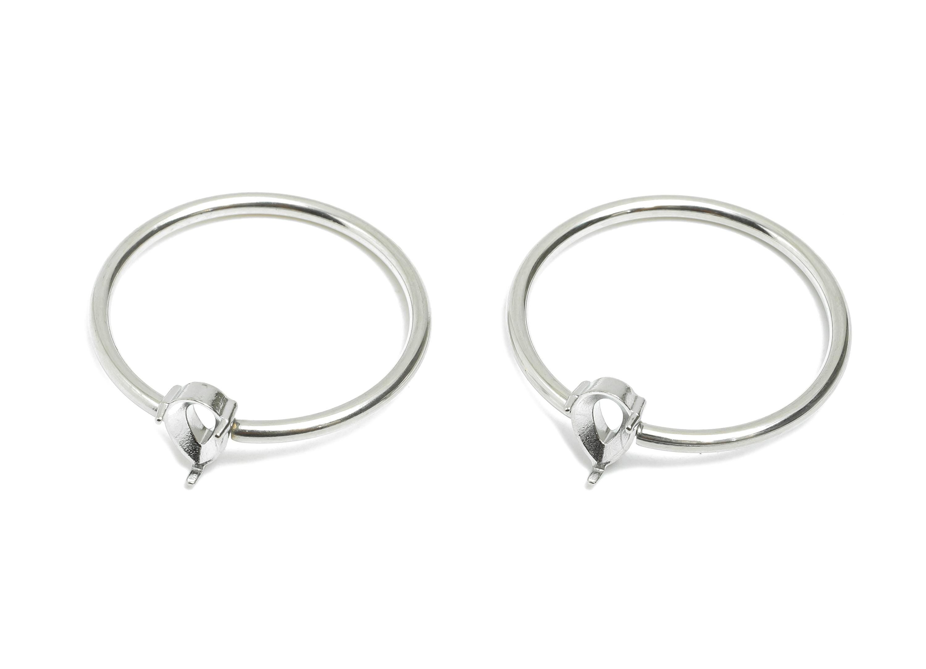 4x6mm Teardrop Setting Ring - Prong Ring Settings - Ring Inner Size #9/18.9mm - Gemstone Holder Cabochon Ring Base - 23x22x1.5mm - SS1551-9 - DOMEDBAZAAR