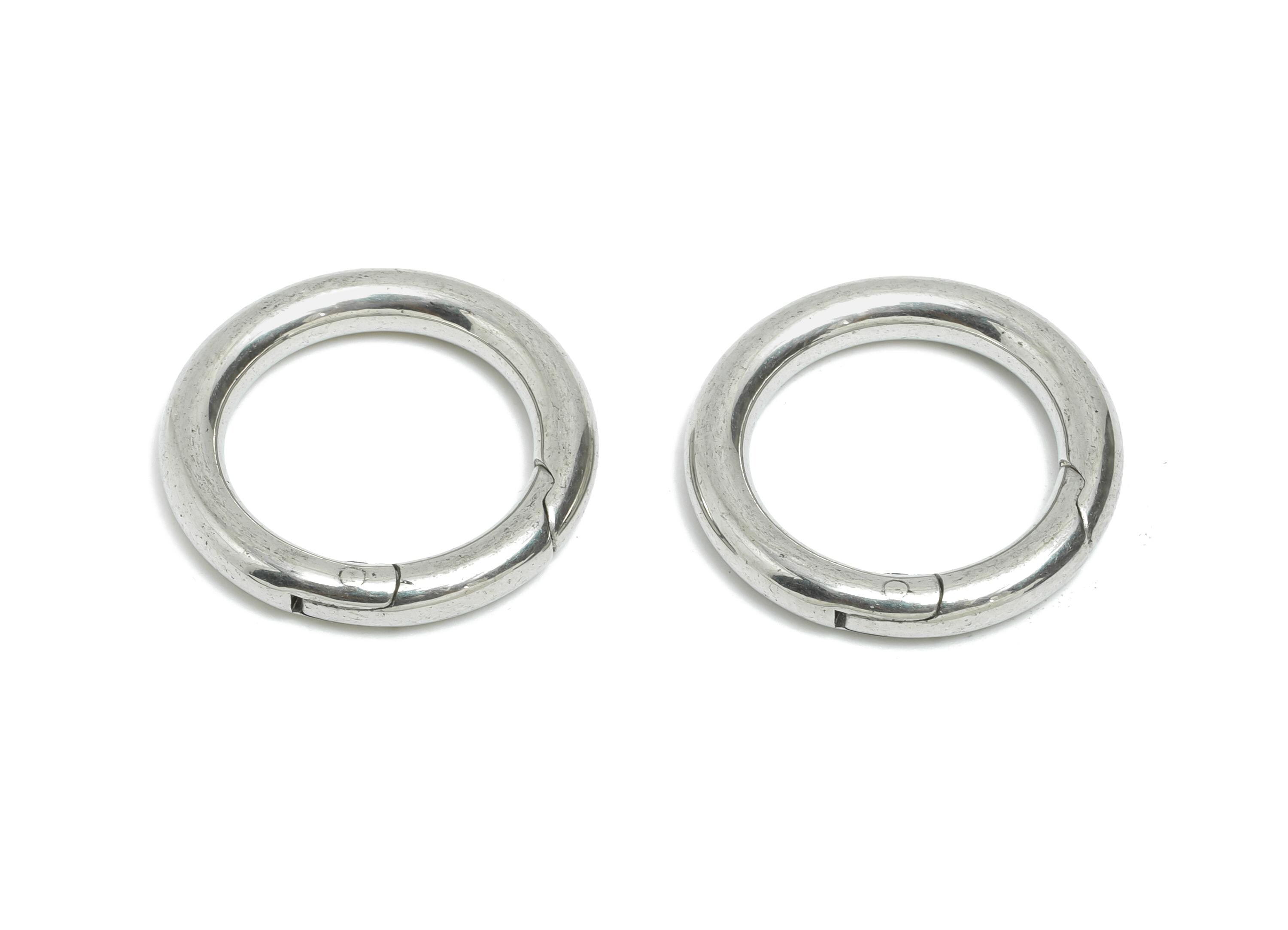 3*20mm Steel Lobster Clasp - Round DIY Jewelry Connector Clasp - Carabiner Parrot Clasp  - Spring Snap Hook - Key Ring Accessory - SS1539 - DOMEDBAZAAR