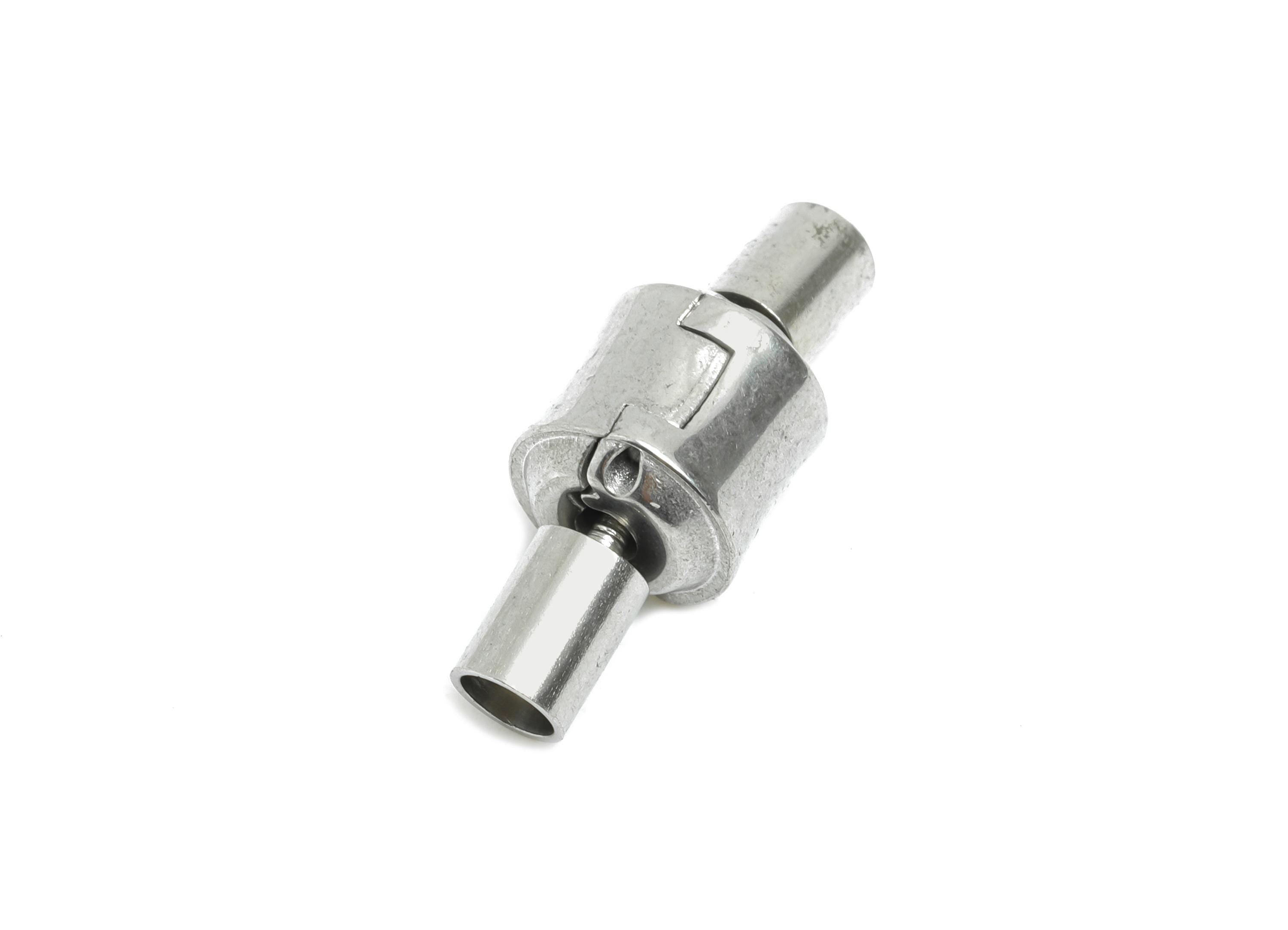 Steel Tube Connector - Stainless Steel Openable Clasp - Jewelry Clasp Connector - Steel Lock for DIY Necklace Bracelet - 19x7x7.7mm - SS1546 - DOMEDBAZAAR