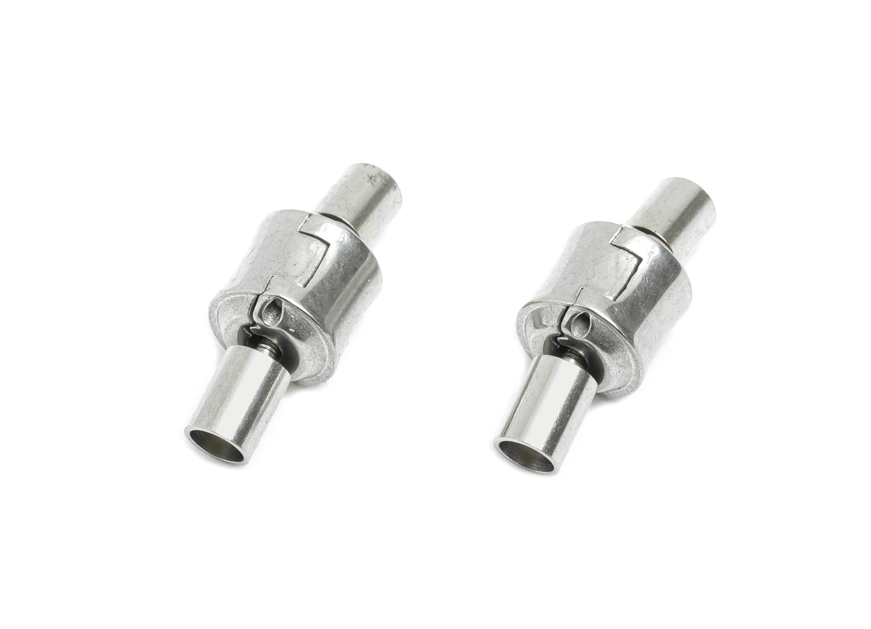 Steel Tube Connector - Stainless Steel Openable Clasp - Jewelry Clasp Connector - Steel Lock for DIY Necklace Bracelet - 19x7x7.7mm - SS1546 - DOMEDBAZAAR