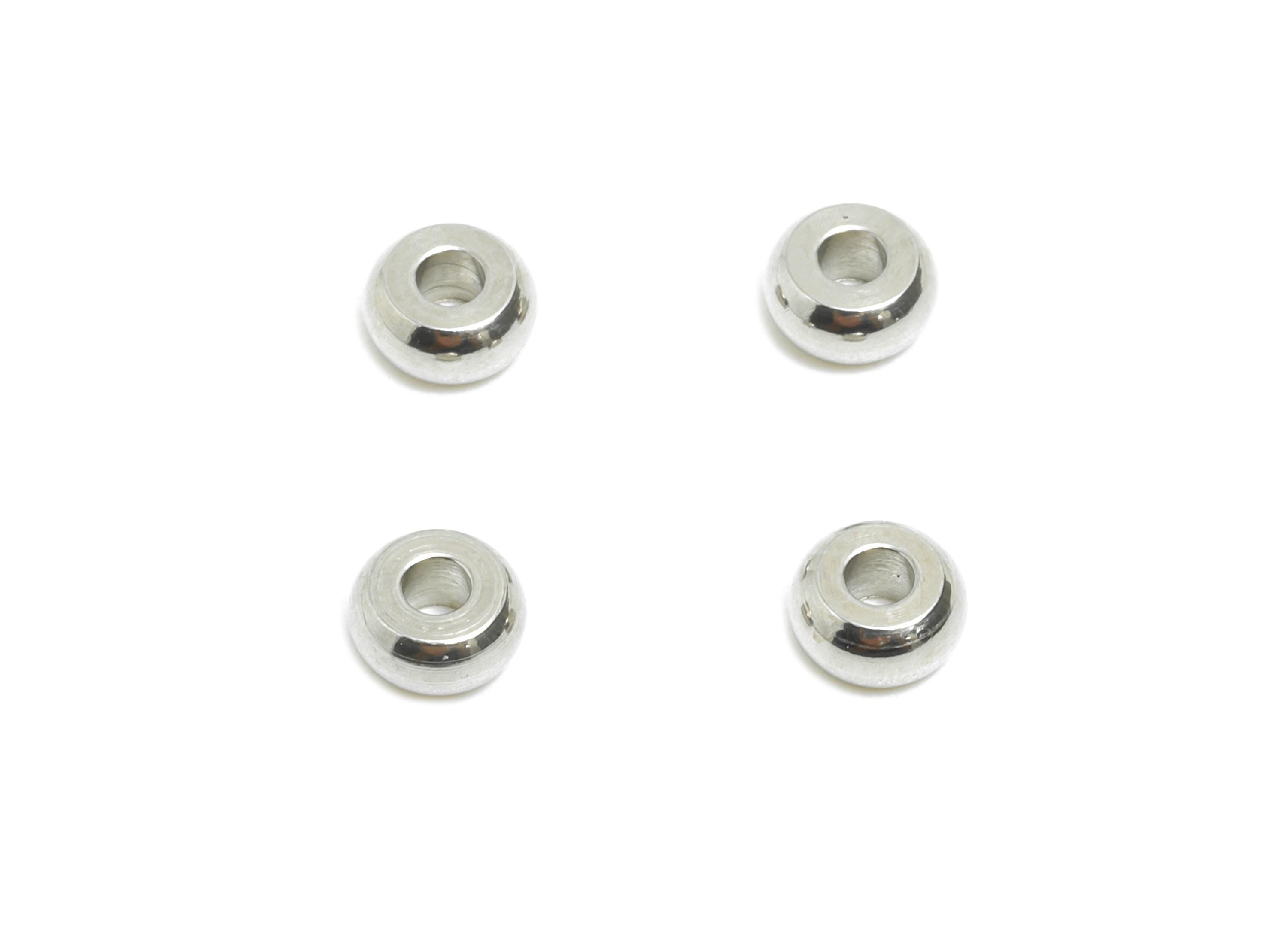 Stainless Steel Spacer Beads - Beading Accessories for Bracelet or Necklace - Metal Beads for Jewelry Making Supplies - 4x4x2mm - SS2348 - DOMEDBAZAAR