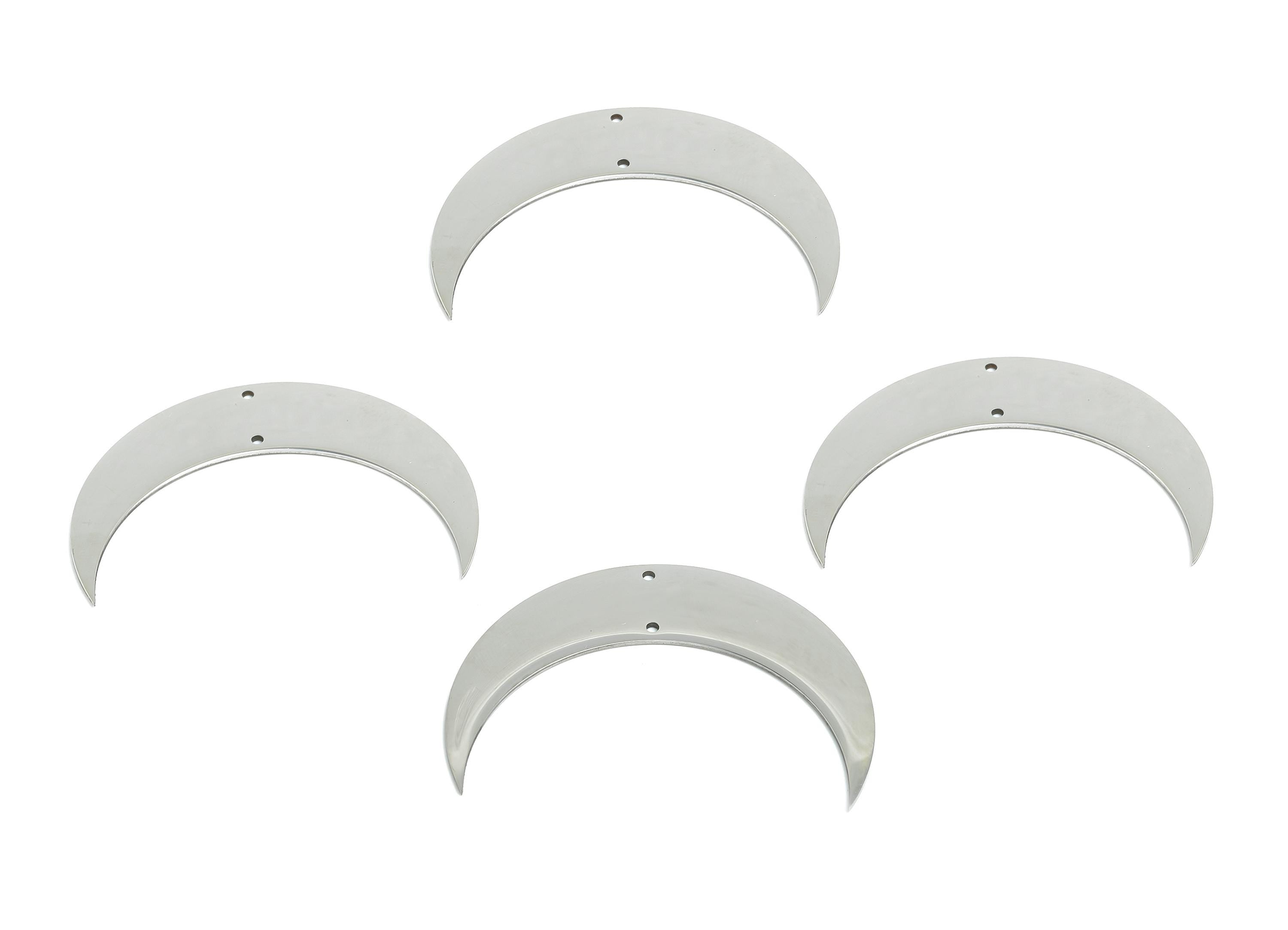 Steel Crescent Connector - Modern Moon Geometric Pendant - Celestial Laser Cut Industrial Jewelry - Steel Making - 46x32.8x0.98mm - SS2276 - DOMEDBAZAAR