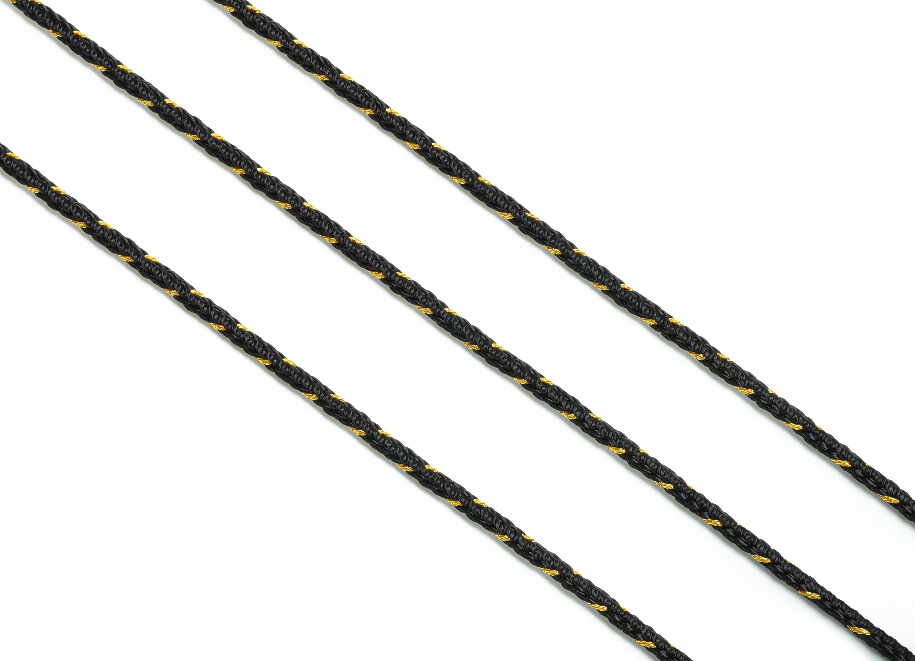 2mm Nylon Braided Rope - Two Color Eight Strand Rope - Craft Braided String - Handwoven Rope - Woven Multicolor Craft - 10m/Roll - HM1061A - DOMEDBAZAAR