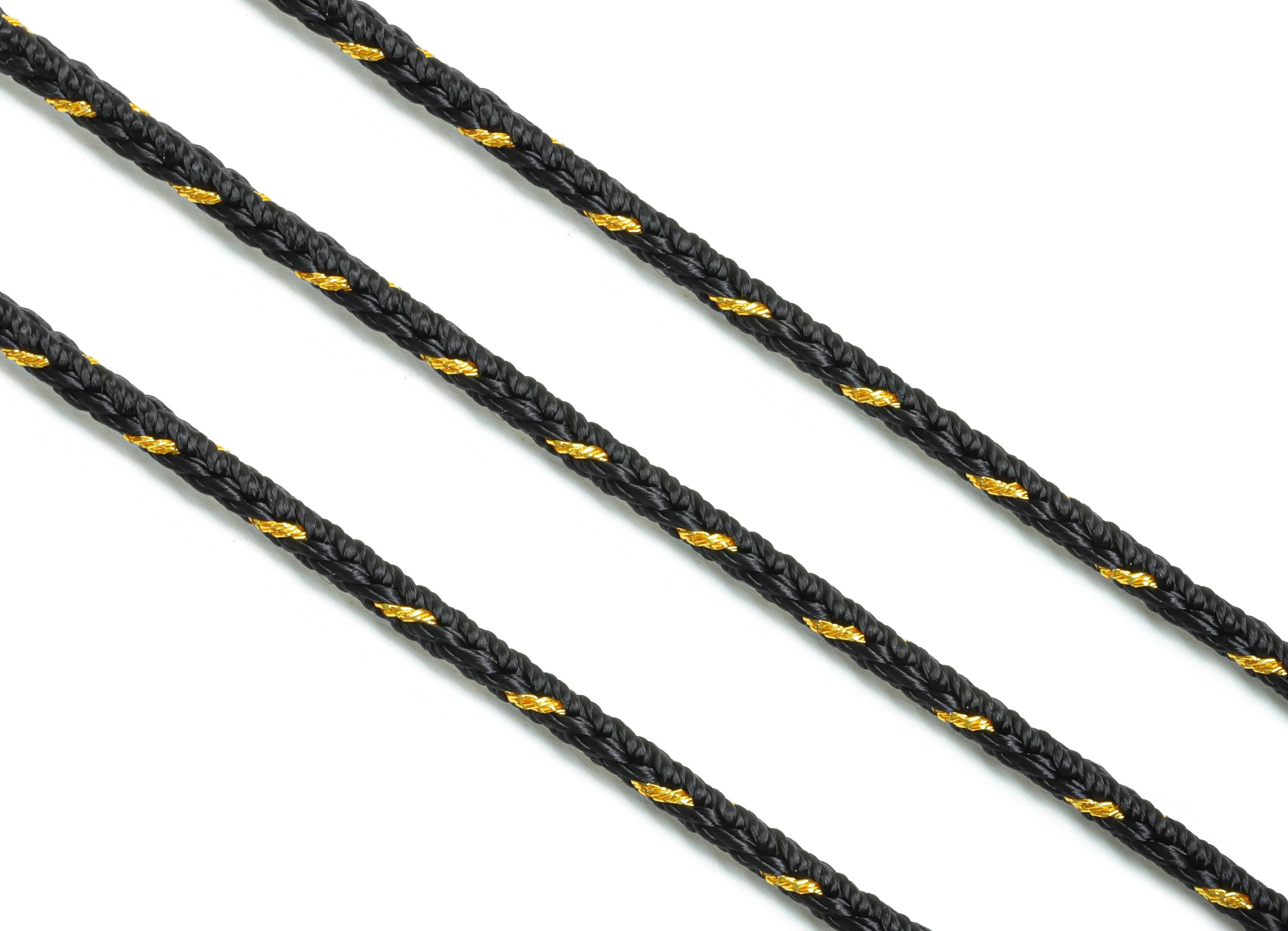2mm Nylon Braided Rope - Two Color Eight Strand Rope - Craft Braided String - Handwoven Rope - Woven Multicolor Craft - 10m/Roll - HM1061A - DOMEDBAZAAR