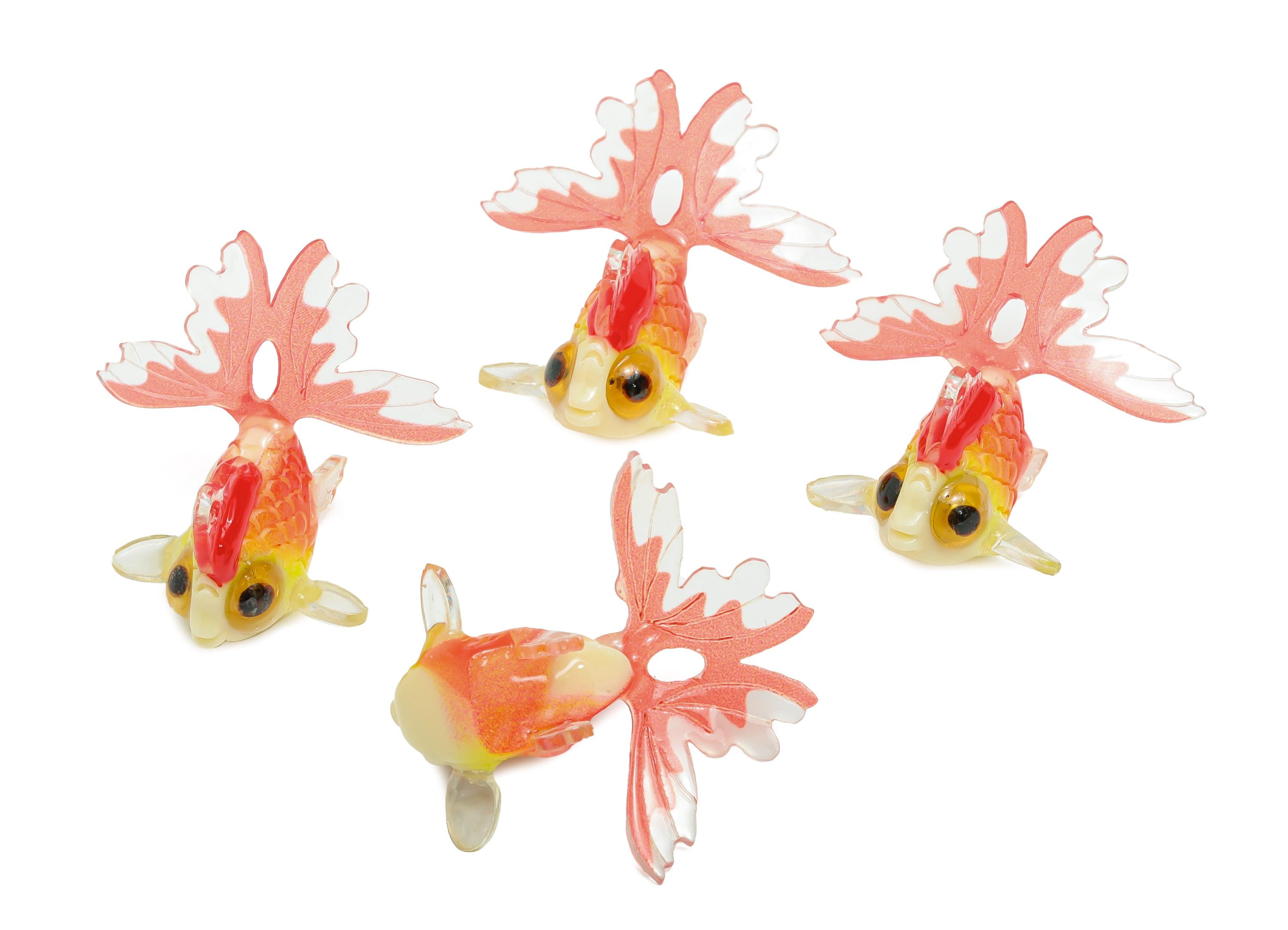 Heat Shrink Plastic Fish - Shrinkable Plastic Fish Figurine - Figure Fish Earring Charm -  Figure Fish Earring Charm - 28x27x17mm - AC2677A - DOMEDBAZAAR