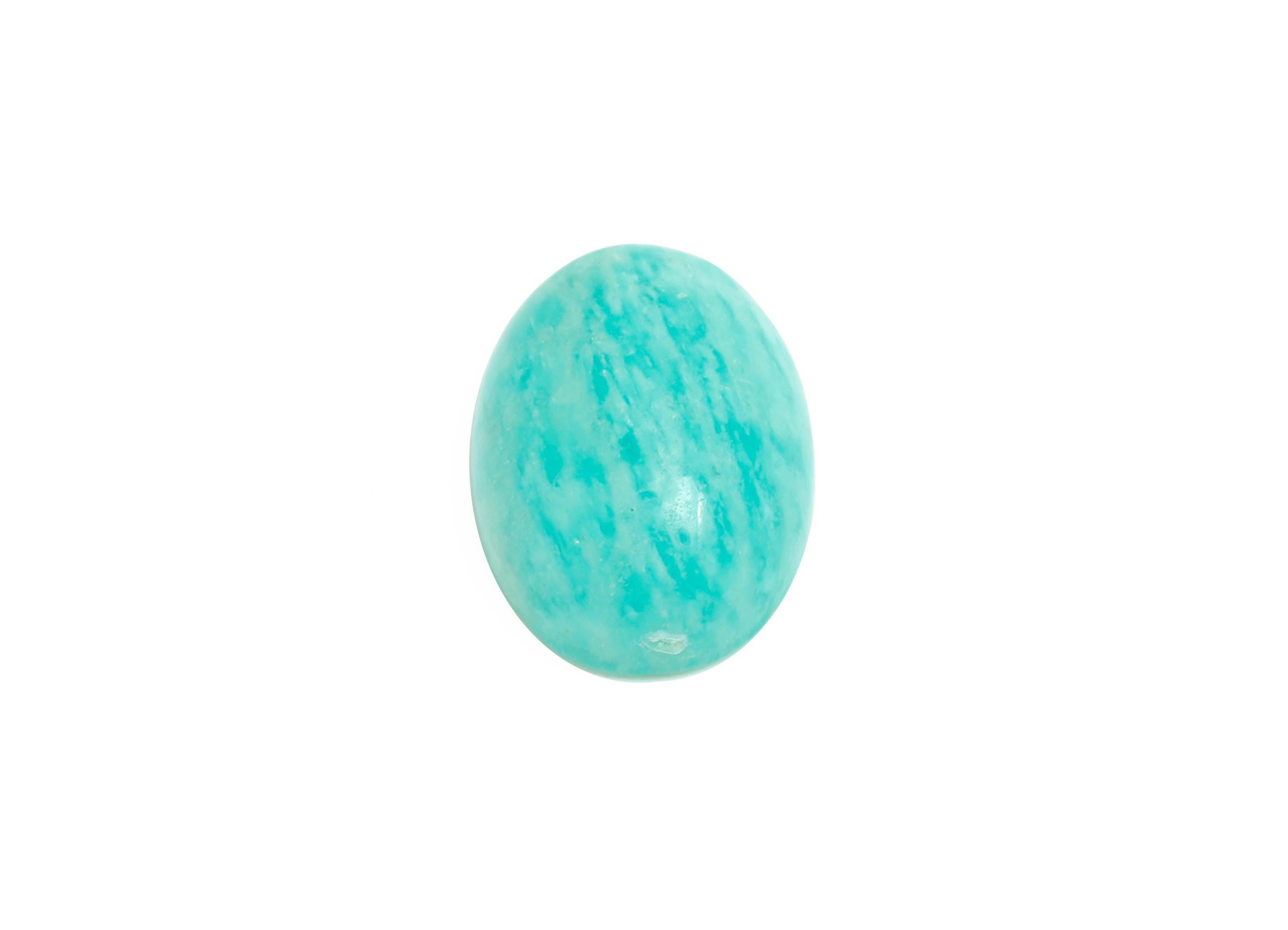 14x10mm Oval Amazonite Natural Stone - Cabochon Stone For Crafts - DIY Bezel Setting Stone Jewelry Supplies - Energy Healing Stone - NS2696 - DOMEDBAZAAR