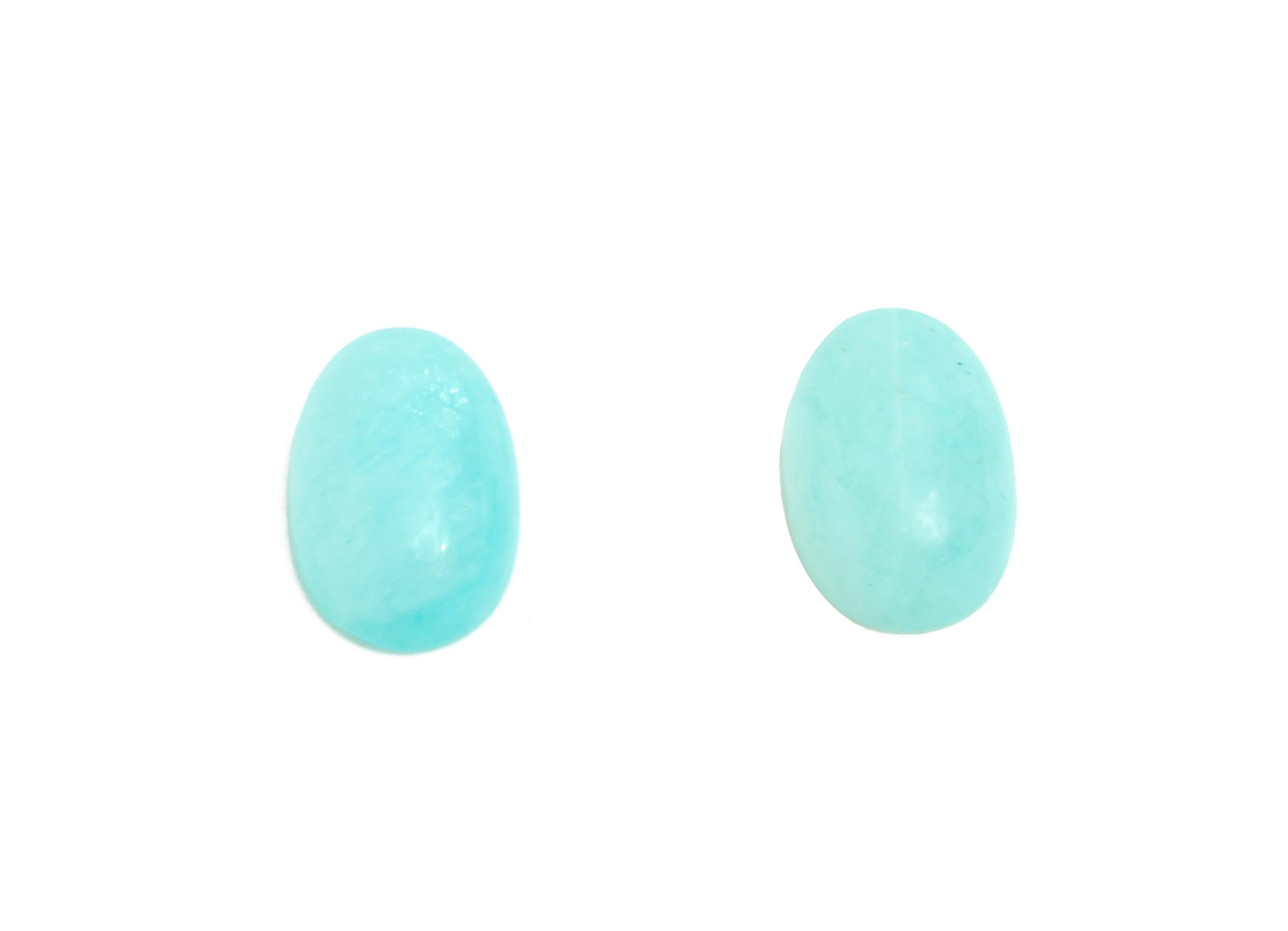 4*6mm Oval Amazonite Natural Stone - Oval Stone Cabochon For Crafts - DIY Bezel Setting Stone Jewelry Supplies - Energy Healing Stone-NS2730 - DOMEDBAZAAR