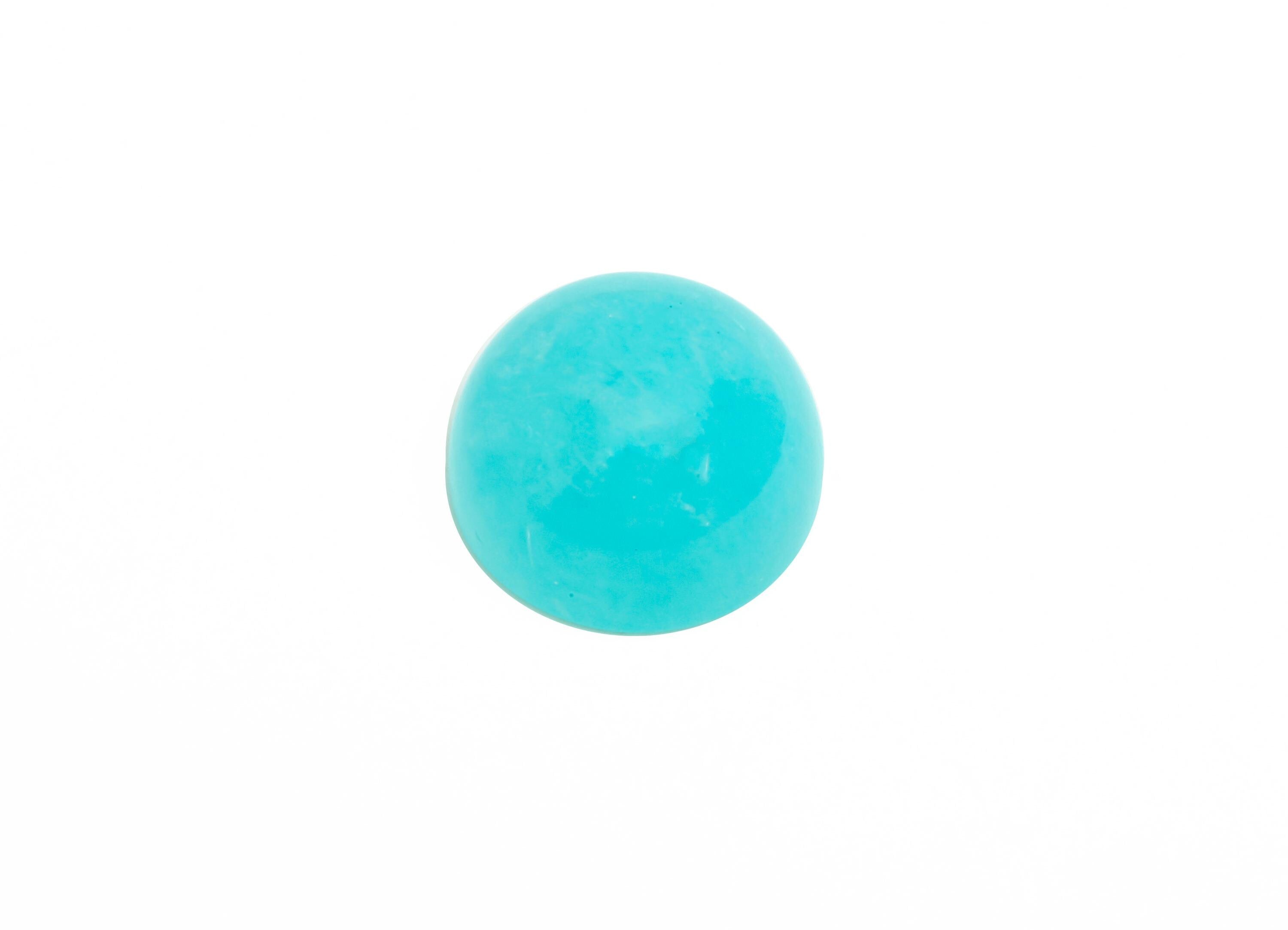 10mm Amazonite Natural Stone - Round Stone Cabochon For Crafts - DIY Bezel Setting Stone Jewelry Supplies - Energy Healing Stone - NS2728 - DOMEDBAZAAR