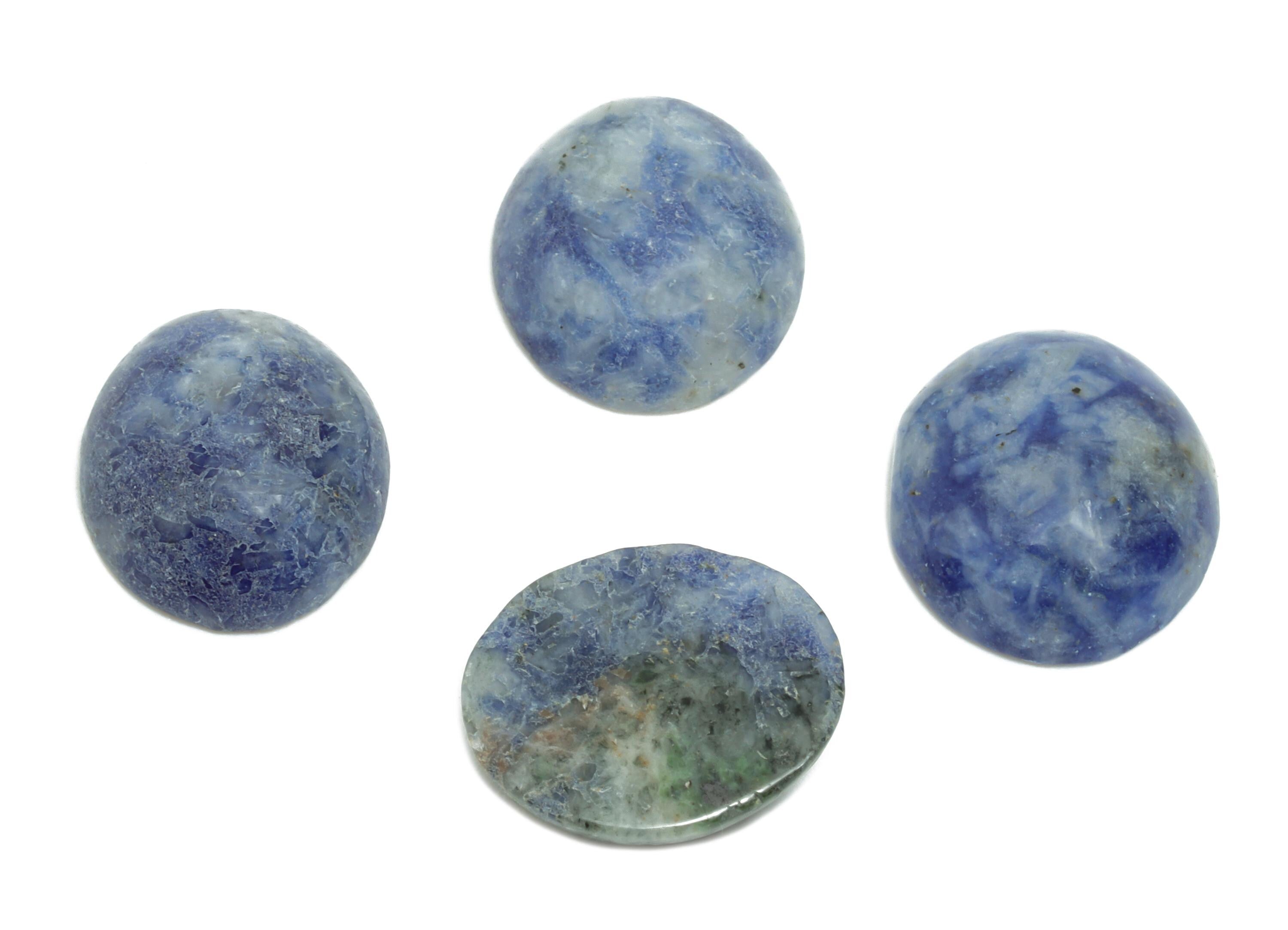 10*12mm Blue Dot Natural Cabochon - Oval Natural Stone for Crafts - DIY Bezel Setting Stone Jewelry Supplies - Energy Healing Stone - NS2916 - DOMEDBAZAAR