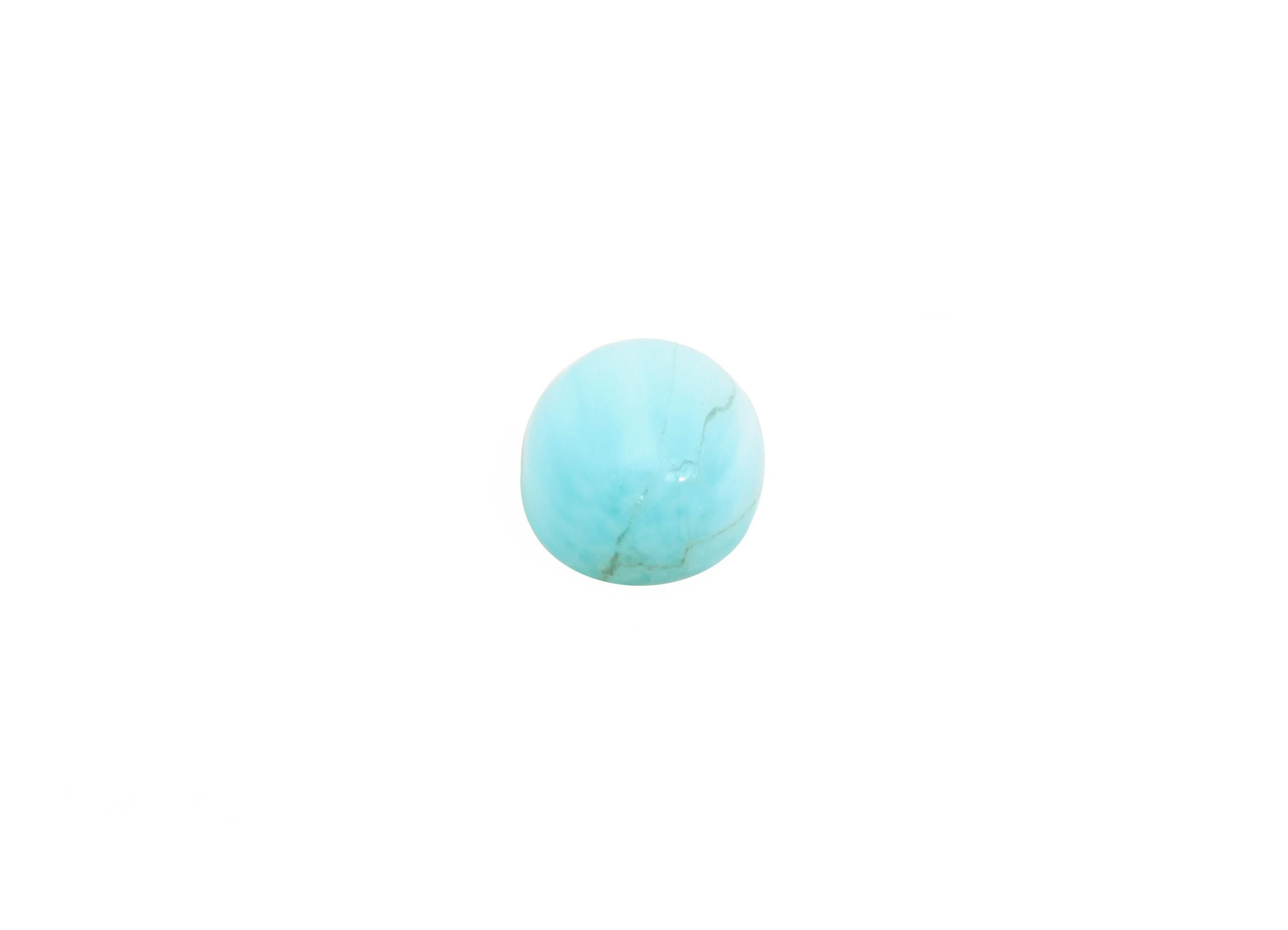 4mm Round Larimar Natural Stone - Blue Larimar Cabochon For Crafts - Larimar Stone For Bezel Setting - Larimar For Jewelry Making - NS2739 - DOMEDBAZAAR