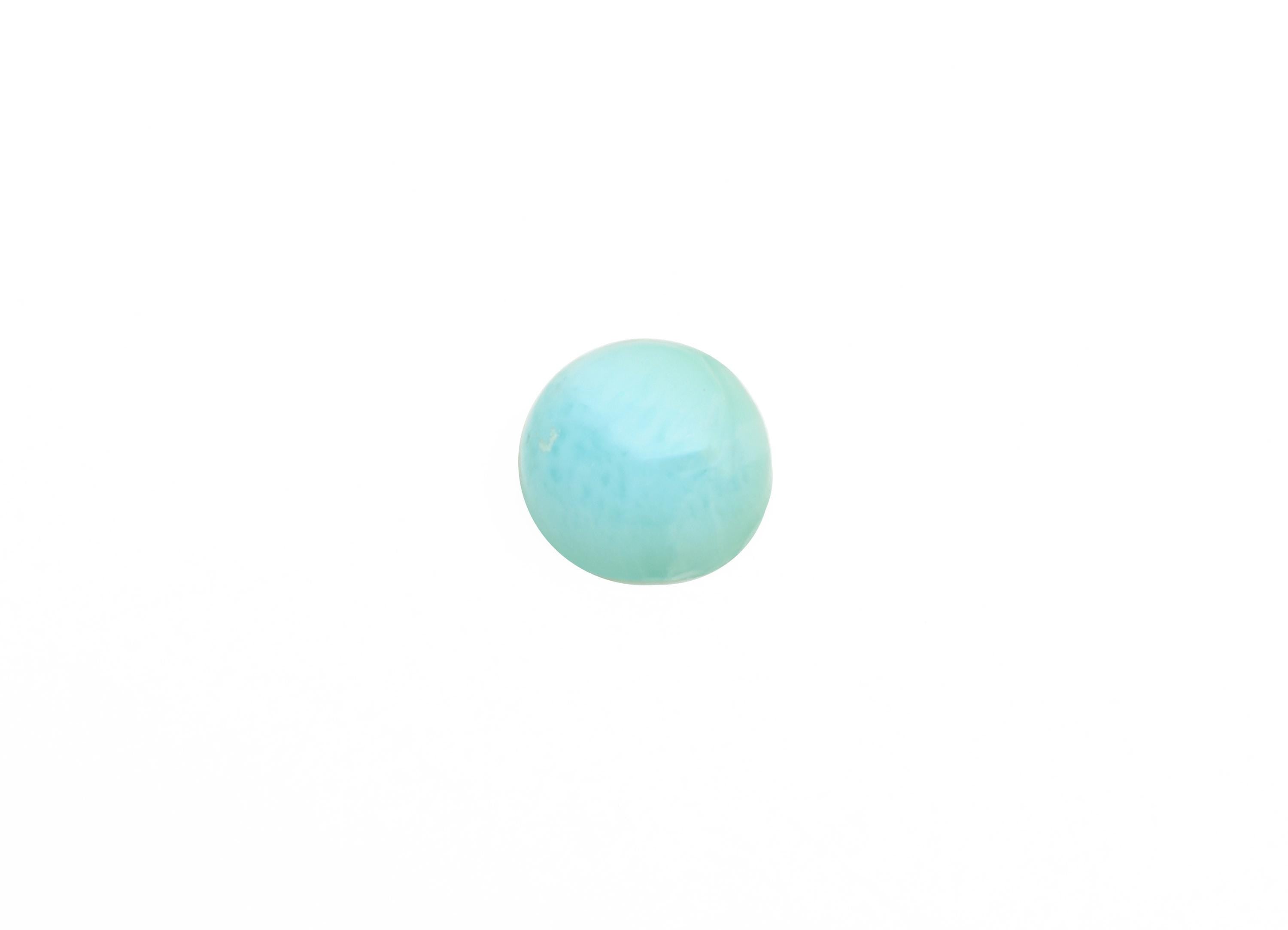 5mm Round Larimar Natural Stone - Blue Larimar Cabochon For Crafts - Larimar Stone For Bezel Setting - Larimar For Jewelry Making - NS2740 - DOMEDBAZAAR