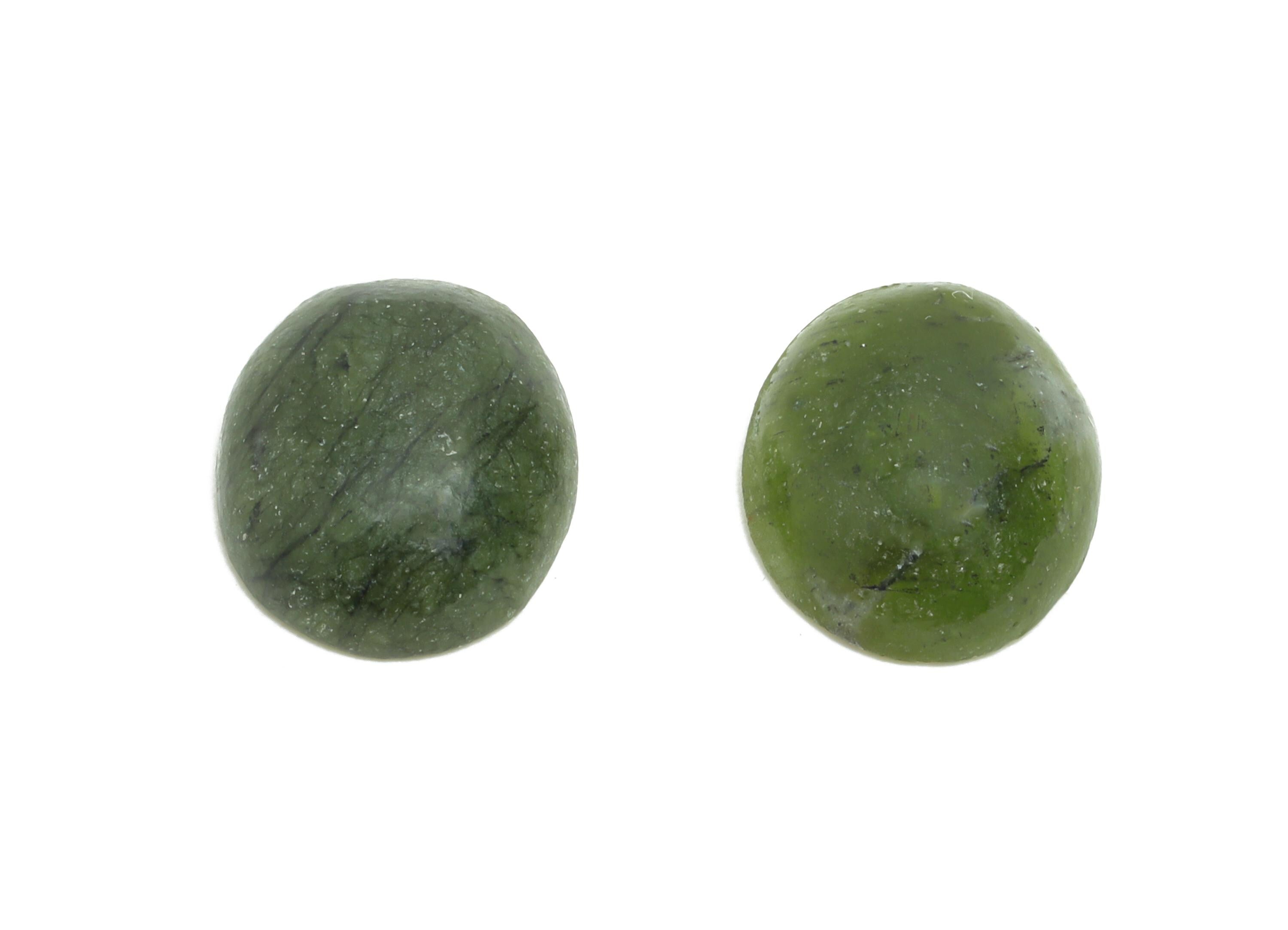 10*12mm Southern Jade Cabochon - Oval Natural Stone for Crafts - DIY Bezel Setting Stone Jewelry Supplies - Energy Healing Stone - NS2917 - DOMEDBAZAAR