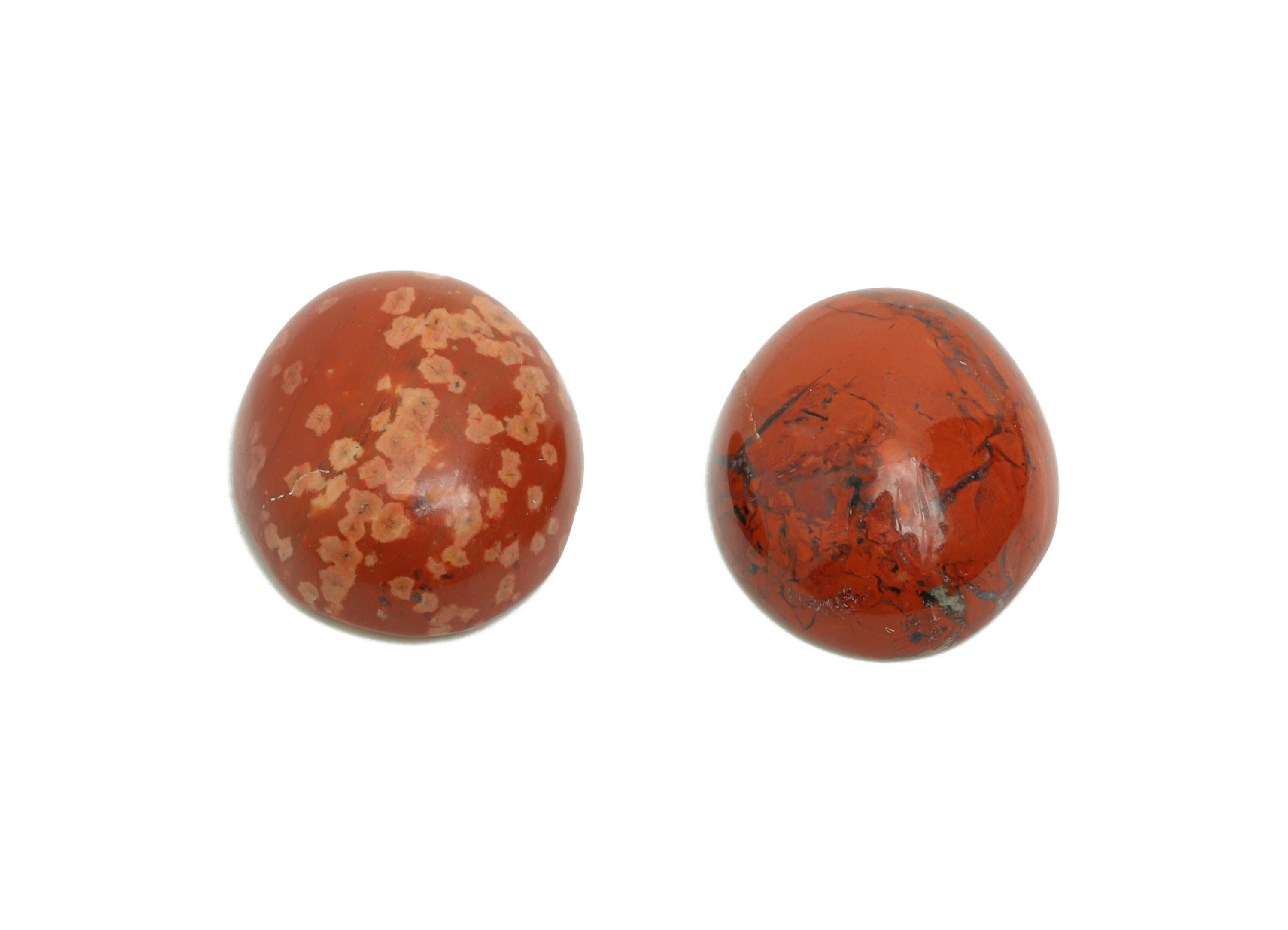 10*12mm Red Natural Stone Cabochon - Oval Cabochon for Crafts - DIY Bezel Setting Stone Jewelry Making - Energy Healing Gemstone - NS2919 - DOMEDBAZAAR