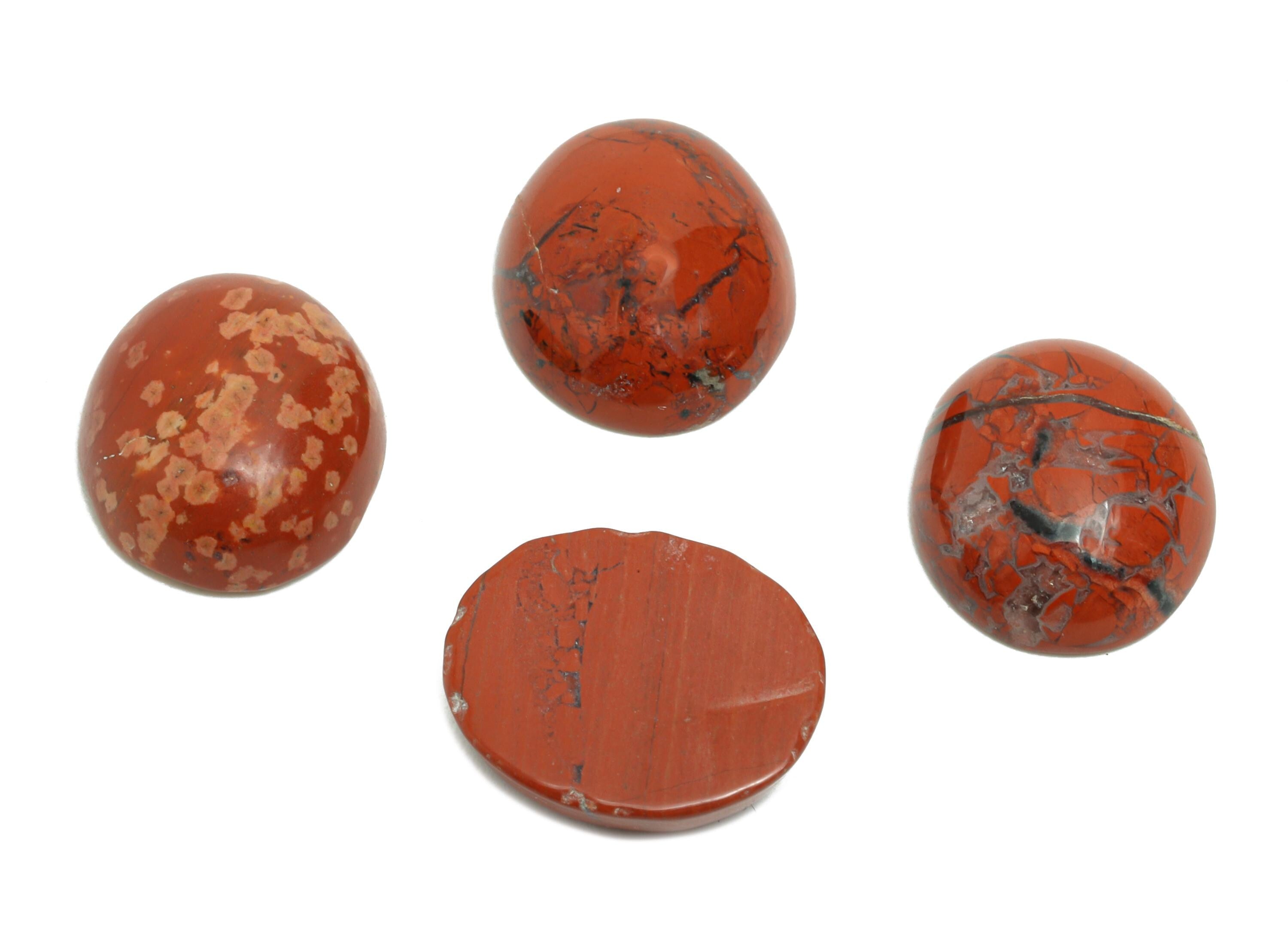 10*12mm Red Natural Stone Cabochon - Oval Cabochon for Crafts - DIY Bezel Setting Stone Jewelry Making - Energy Healing Gemstone - NS2919 - DOMEDBAZAAR