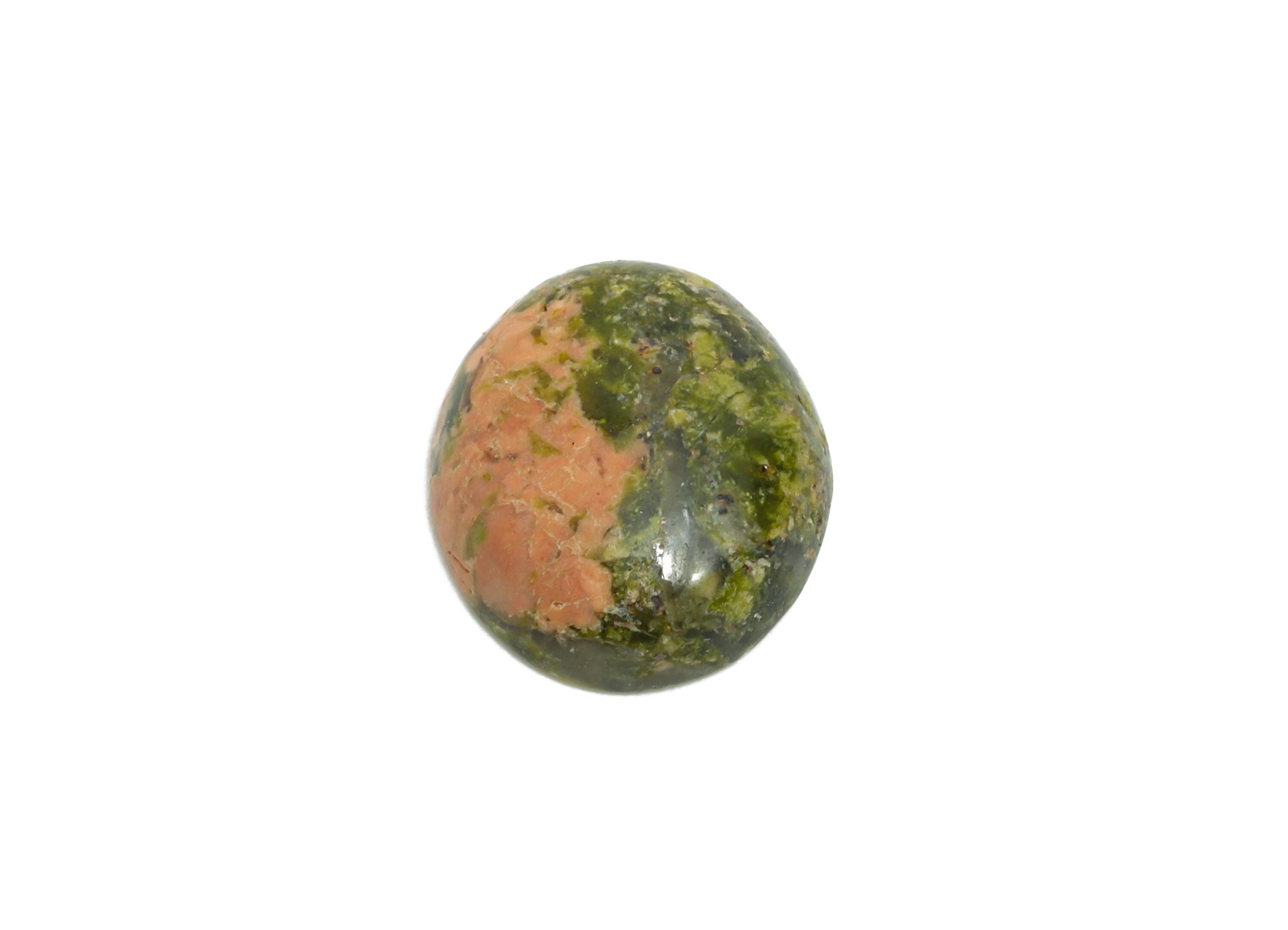 10*12mm Flower Green Natural Stone - Oval Cabochon for Crafts - DIY Bezel Setting Stone Jewelry Making - Energy Healing Gemstone - NS2899 - DOMEDBAZAAR