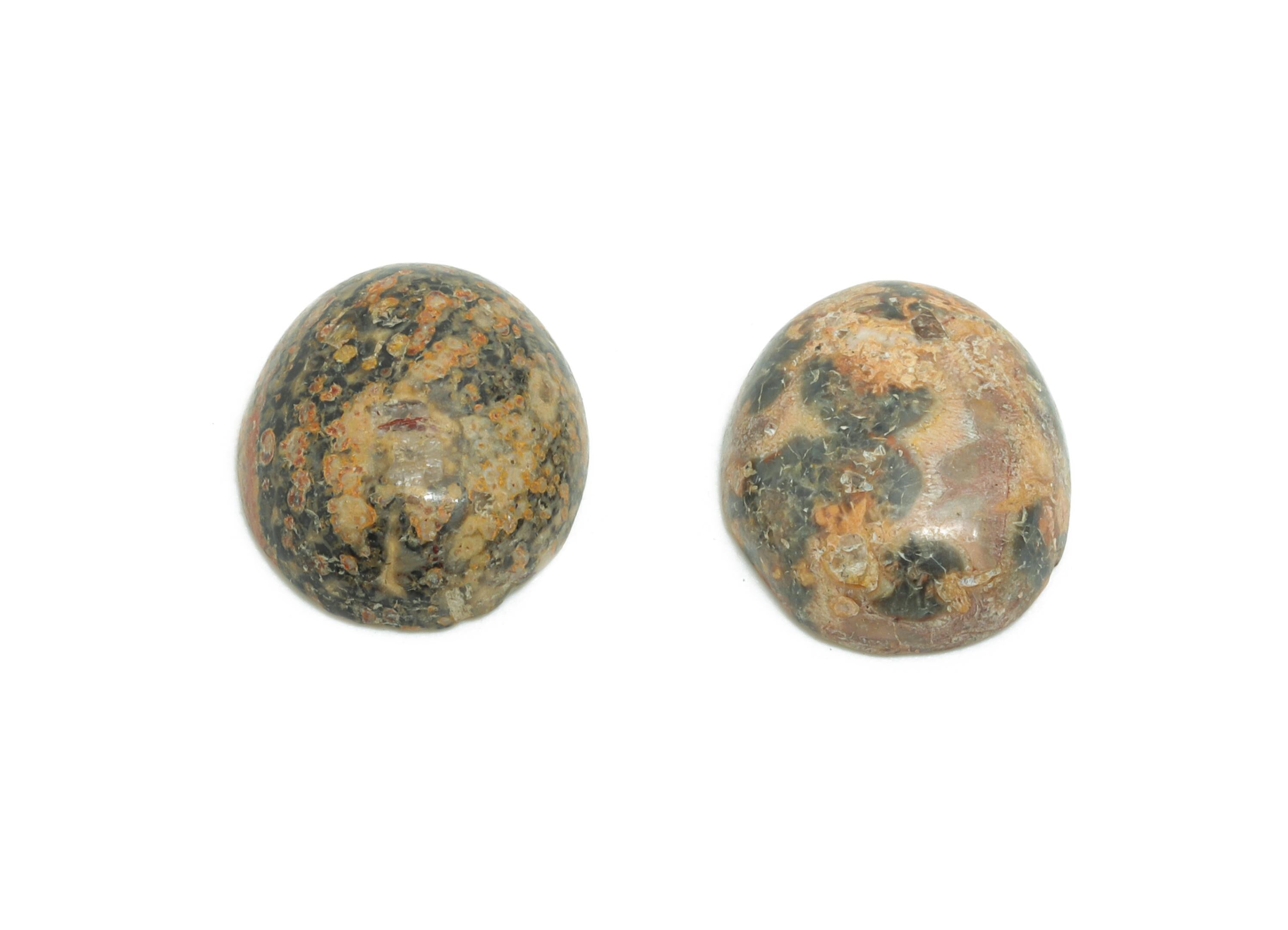 10*12mm Leopard Skin Natural Stone - Oval Cabochon for Crafts - DIY Bezel Setting Stone Jewelry Making - Energy Healing Gemstone - NS2898 - DOMEDBAZAAR