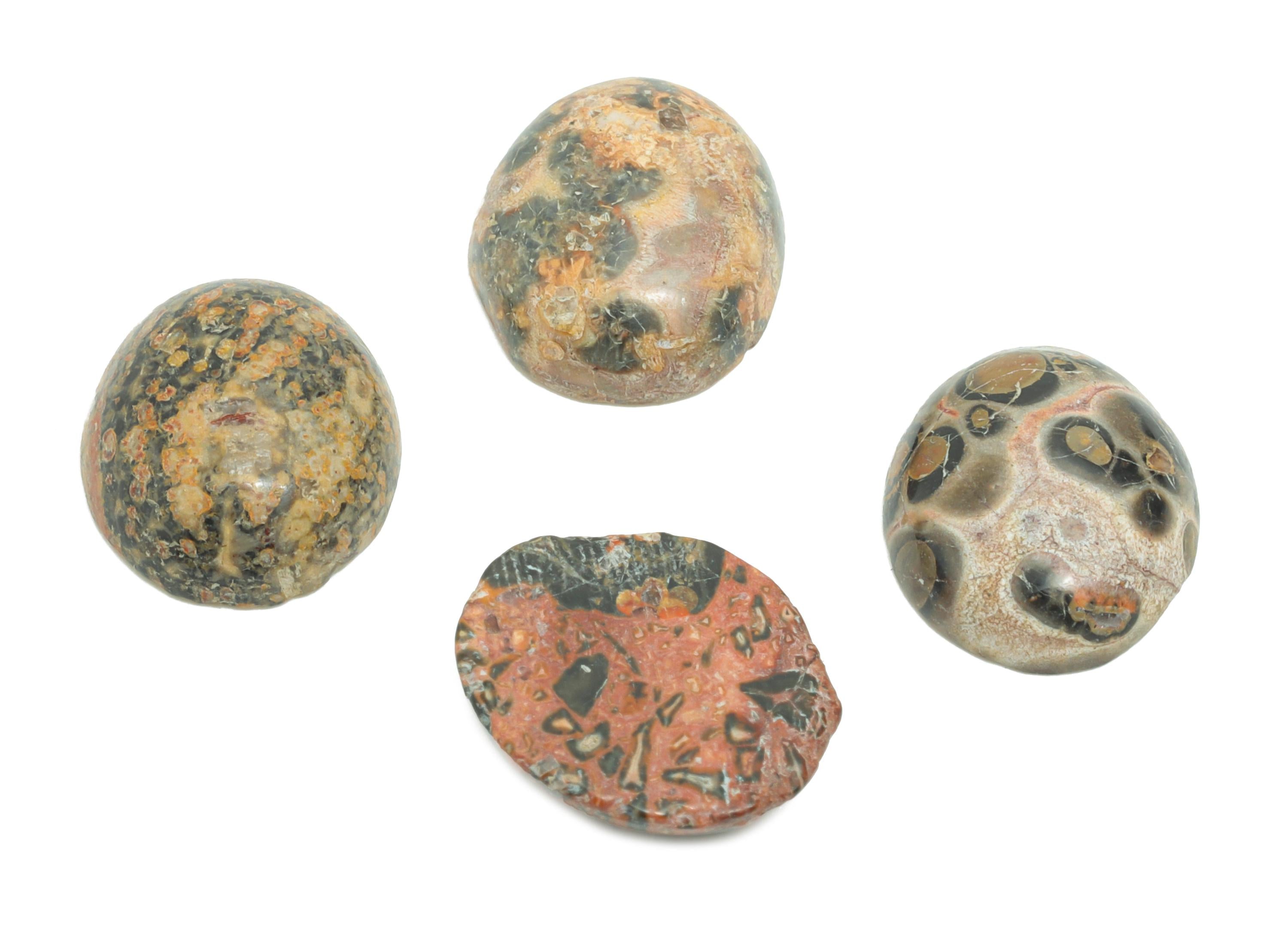 10*12mm Leopard Skin Natural Stone - Oval Cabochon for Crafts - DIY Bezel Setting Stone Jewelry Making - Energy Healing Gemstone - NS2898 - DOMEDBAZAAR