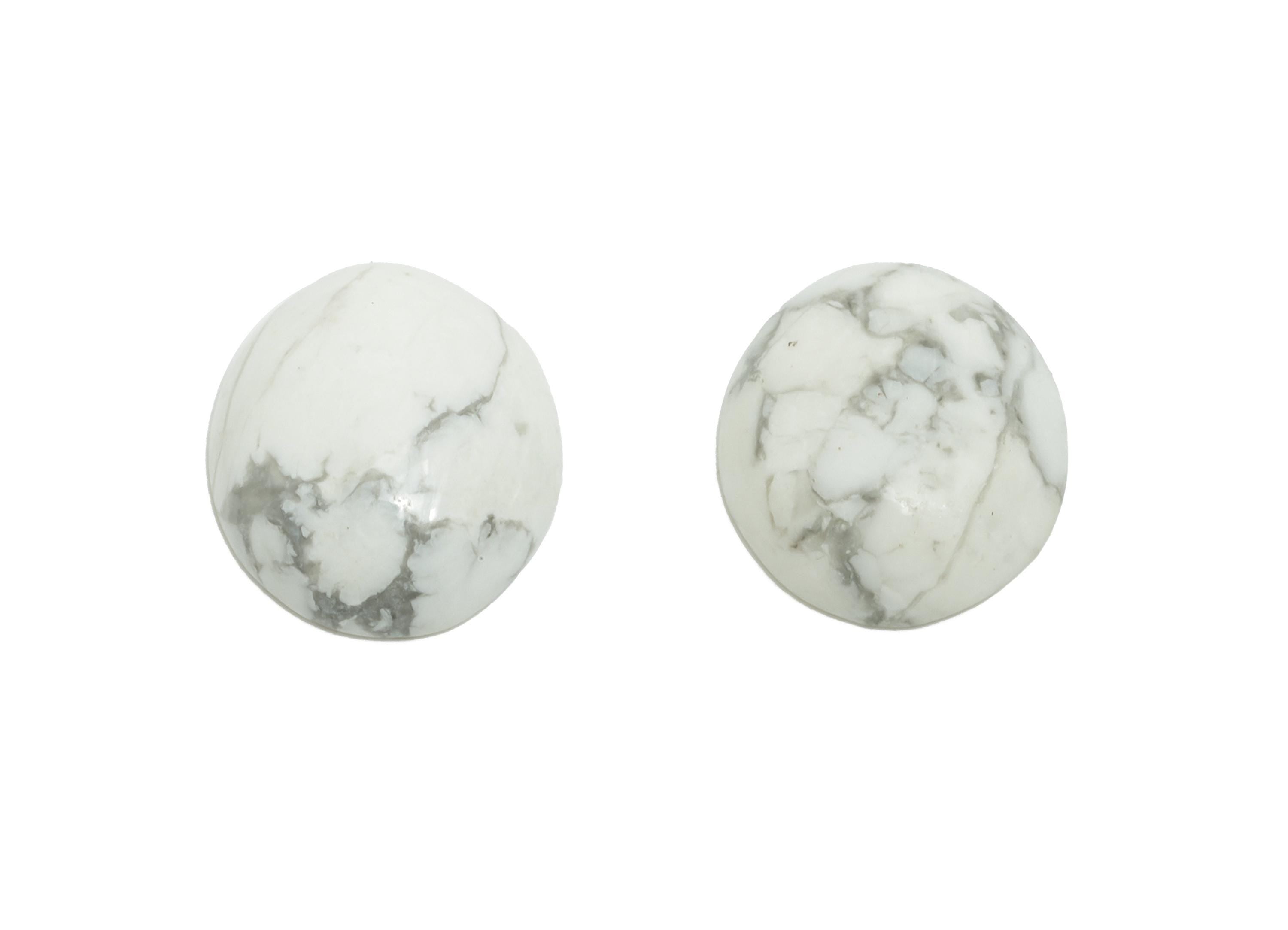 10*12mm White Turquoise Natural Stone - Oval Cabochon for DIY Making - Setting Stone for Ring or Pendant - Decorative Gemstone - NS2900 - DOMEDBAZAAR