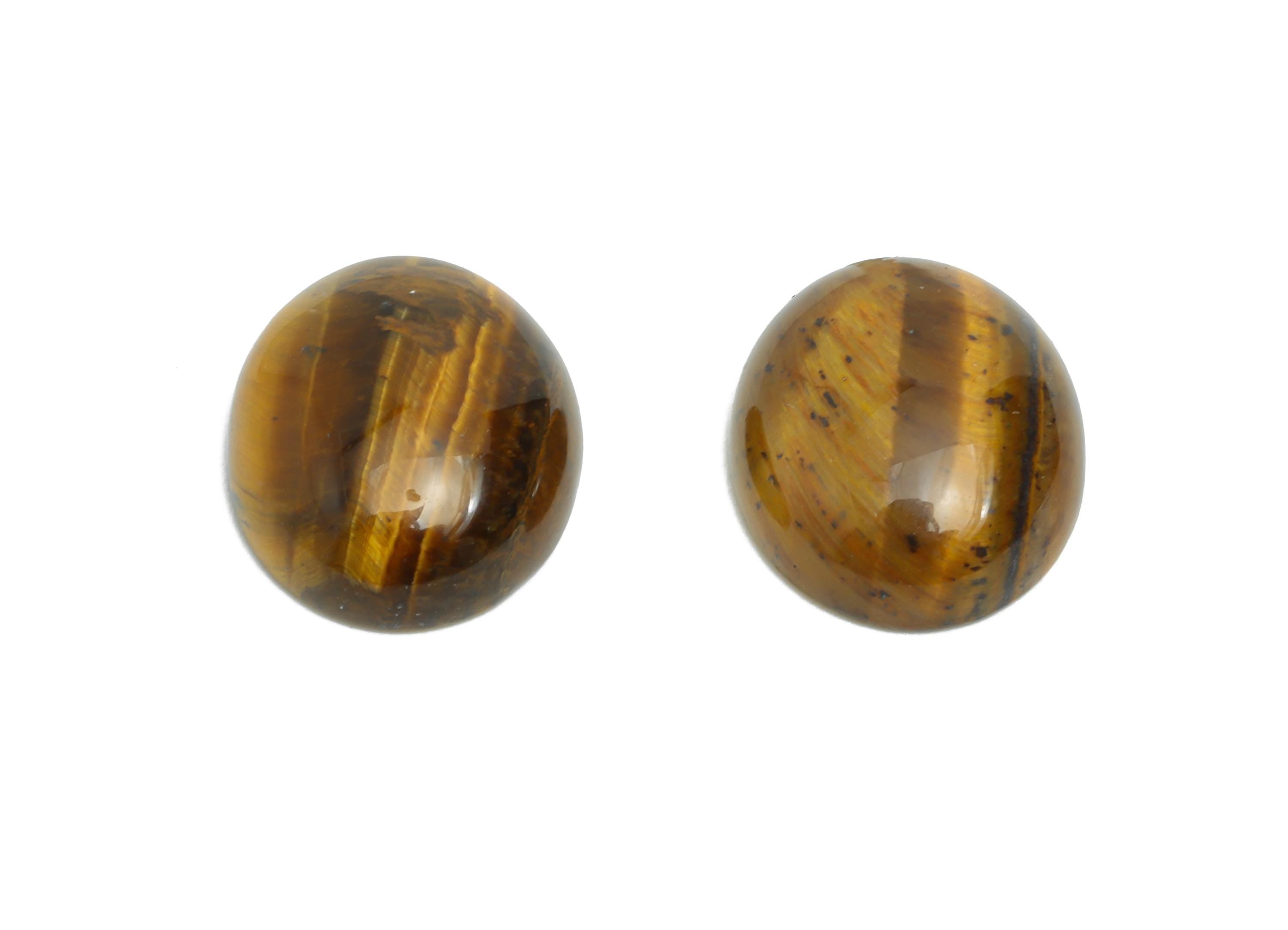 10*12mm Tigereye Natural Stone - Oval Cabochon for Bezel Setting - Setting Stone for Ring or Pendant - DIY Craft Gemstone Making - NS2925 - DOMEDBAZAAR