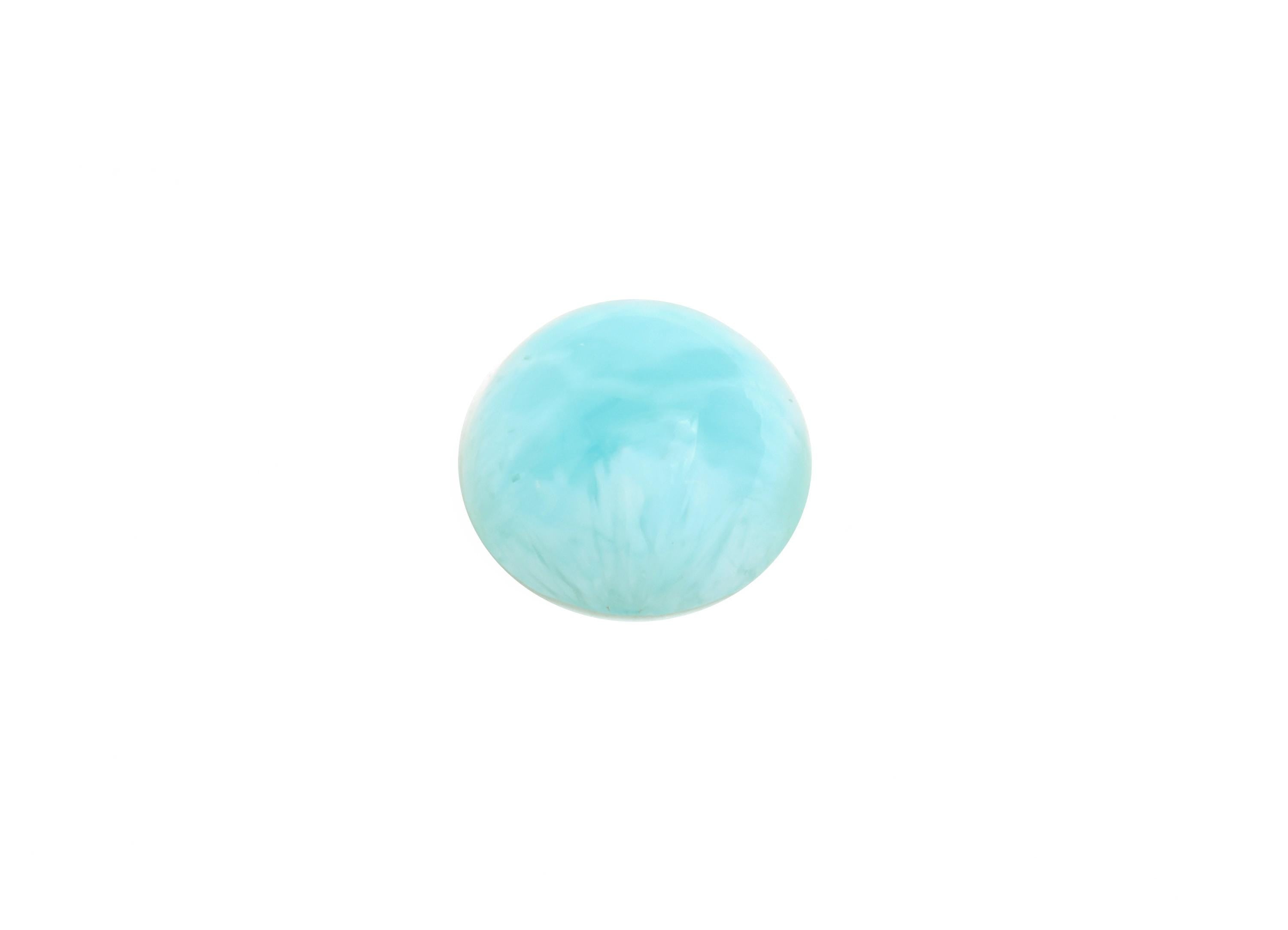 9mm Round Larimar Natural Stone - Blue Larimar Cabochon For Crafts - Larimar Stone For Bezel Setting - Larimar For Jewelry Making - NS2744 - DOMEDBAZAAR