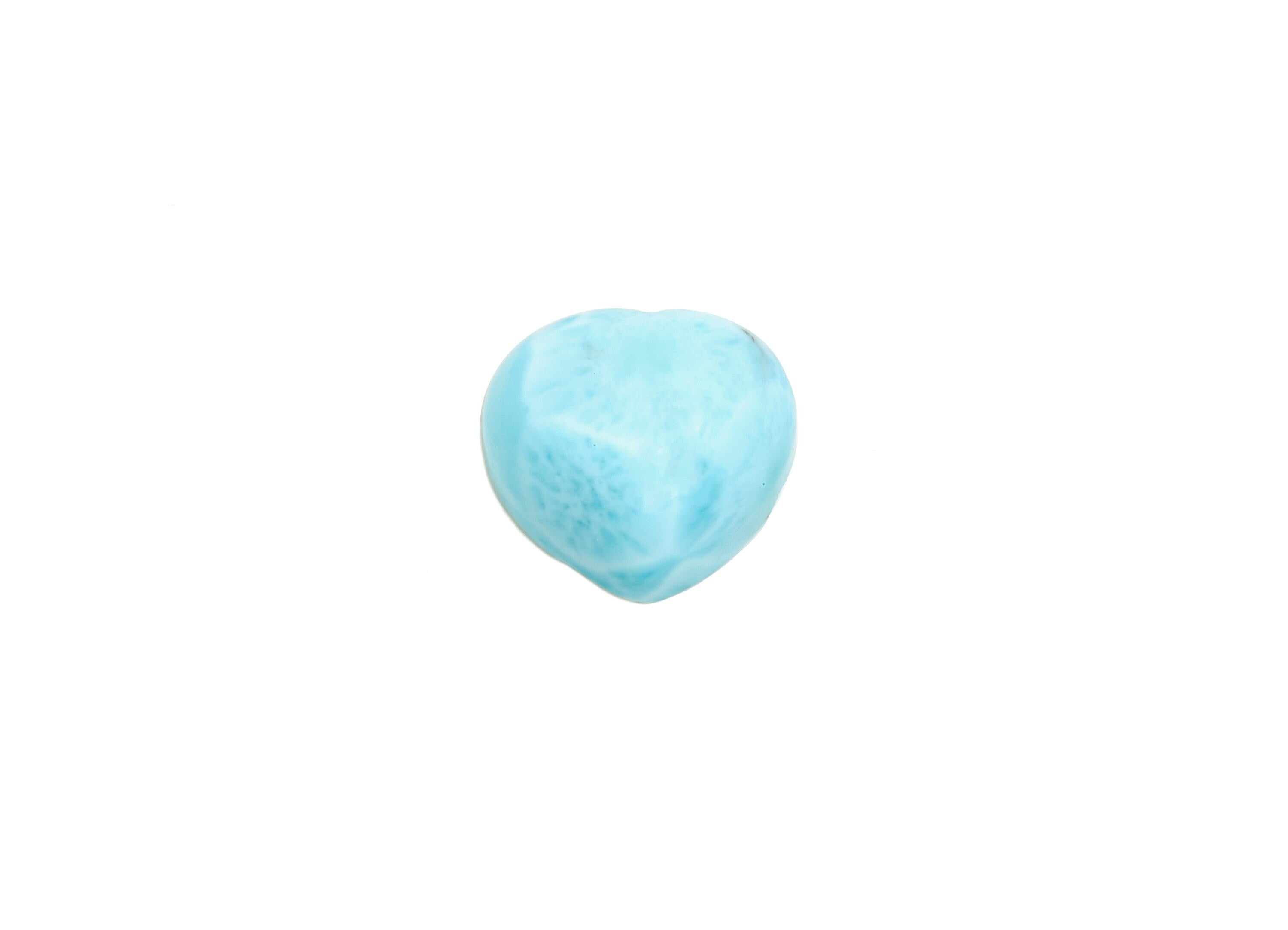 11mm Heart  Larimar Natural Stone - Blue Larimar Cabochon For Crafts - Larimar Stone For Bezel Setting - Larimar For Jewelry Making - NS2749 - DOMEDBAZAAR