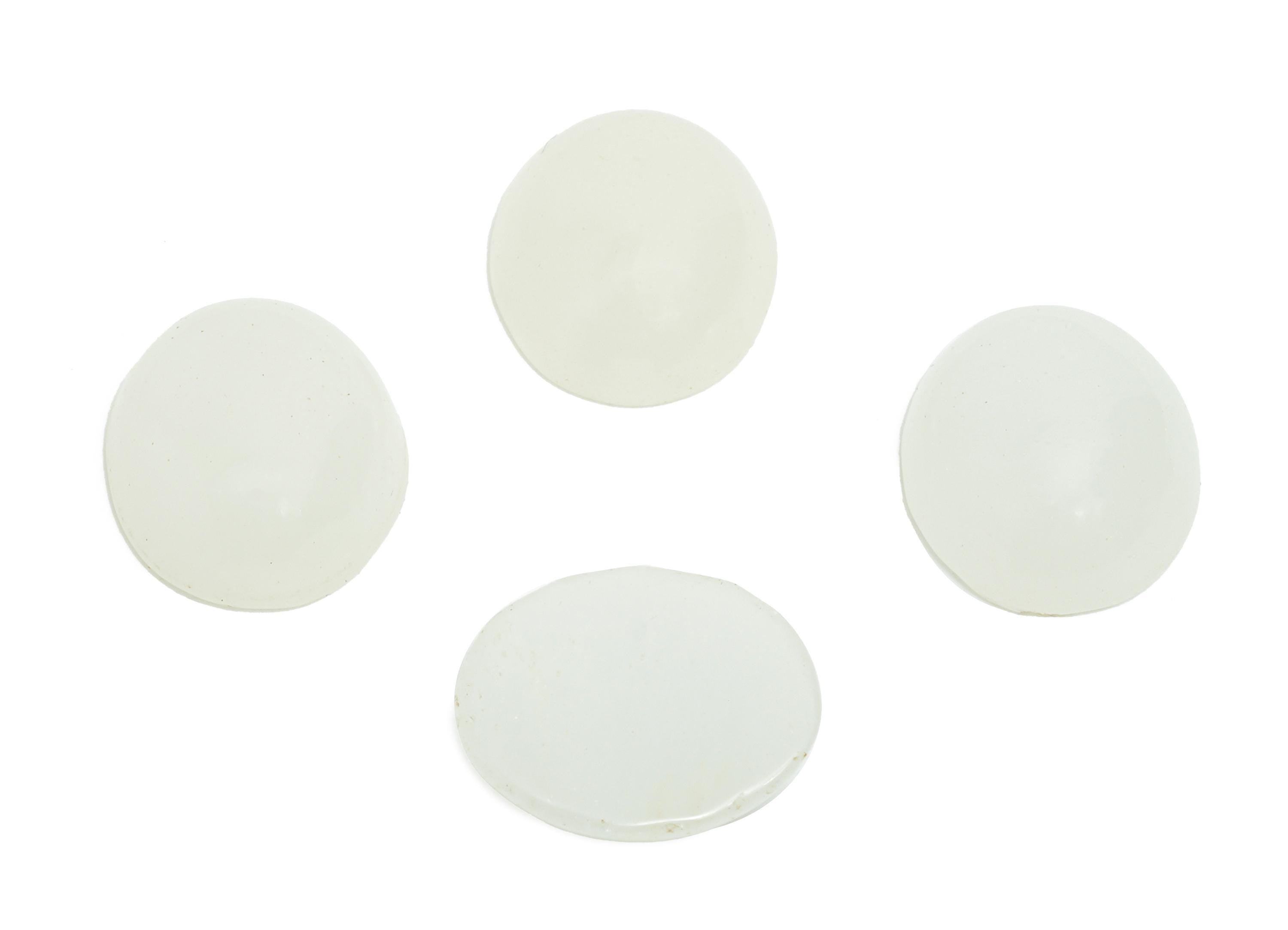 10*12mm White Jade Natural Stone - Oval Cabochon for Bezel Setting - Setting Stone for Ring or Pendant - DIY Craft Gemstone Making - NS2912 - DOMEDBAZAAR