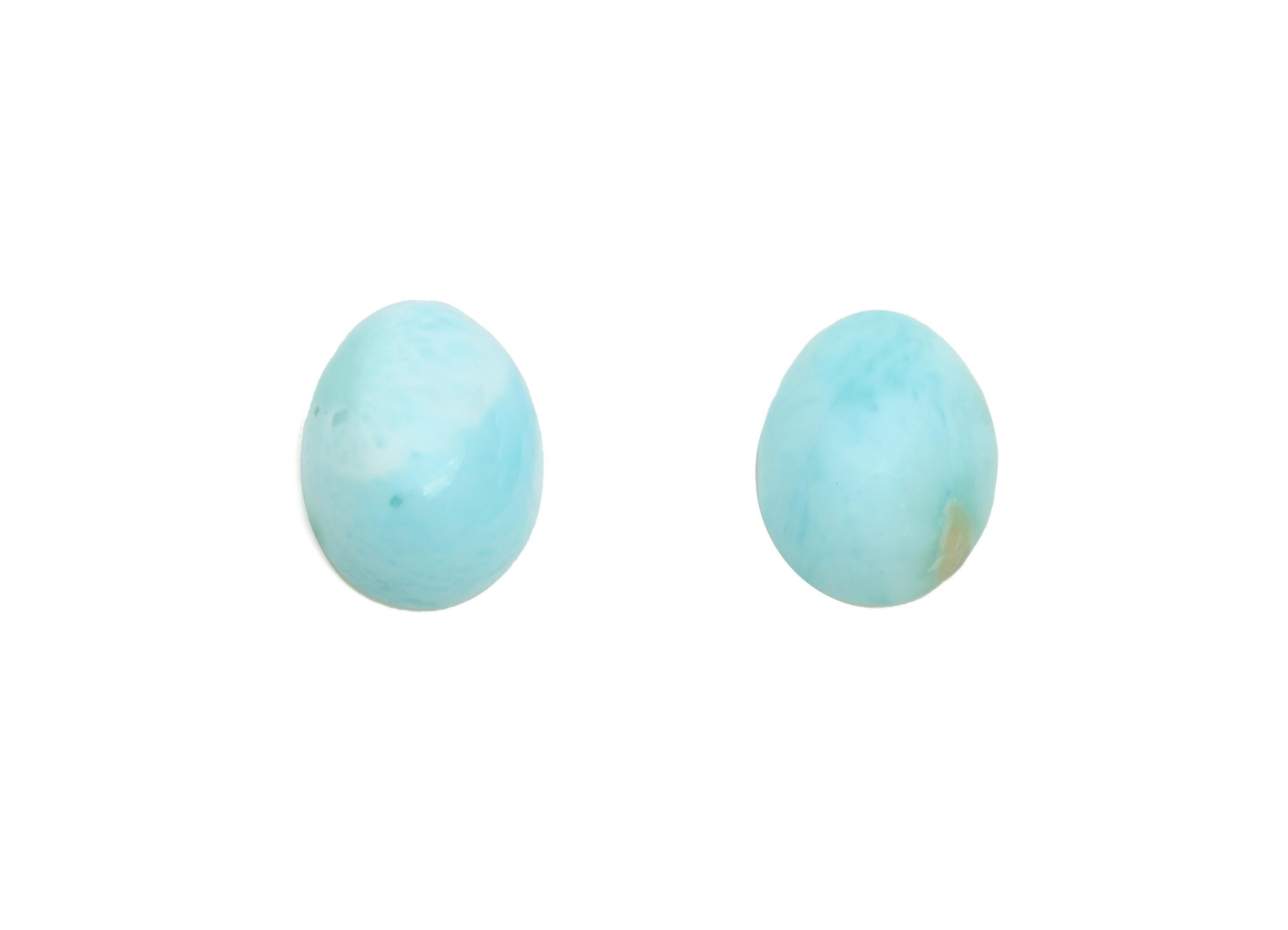 5*7mm Oval Larimar Natural Stone - Blue Larimar Cabochon For Crafts - Larimar Stone For Bezel Setting - Larimar For Jewelry Making - NS2752 - DOMEDBAZAAR