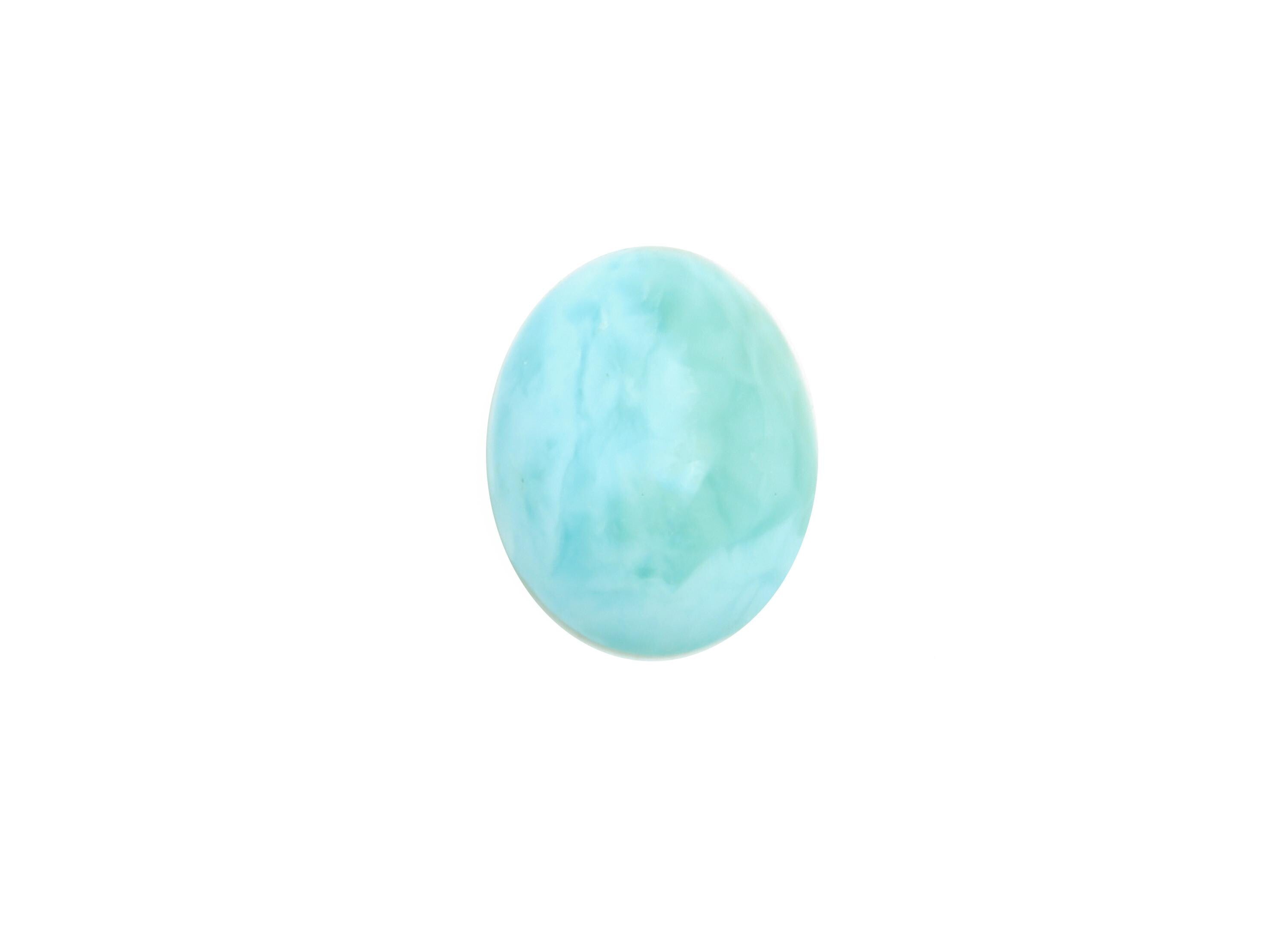 6*8mm Oval Larimar Natural Stone - Blue Larimar Cabochon For Crafts - Larimar Stone For Bezel Setting - Larimar For Jewelry Making - NS2753 - DOMEDBAZAAR