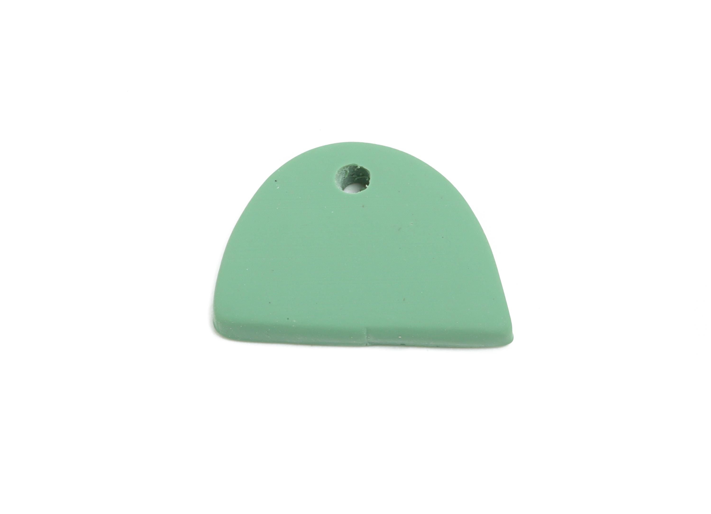 Blank Polymer Clay Pendant - Handmade Semicircl Pendant Base - Geometry Handcrafted Jewelry - Polymer Clay Pendant - 16x11x2mm - PC2369D