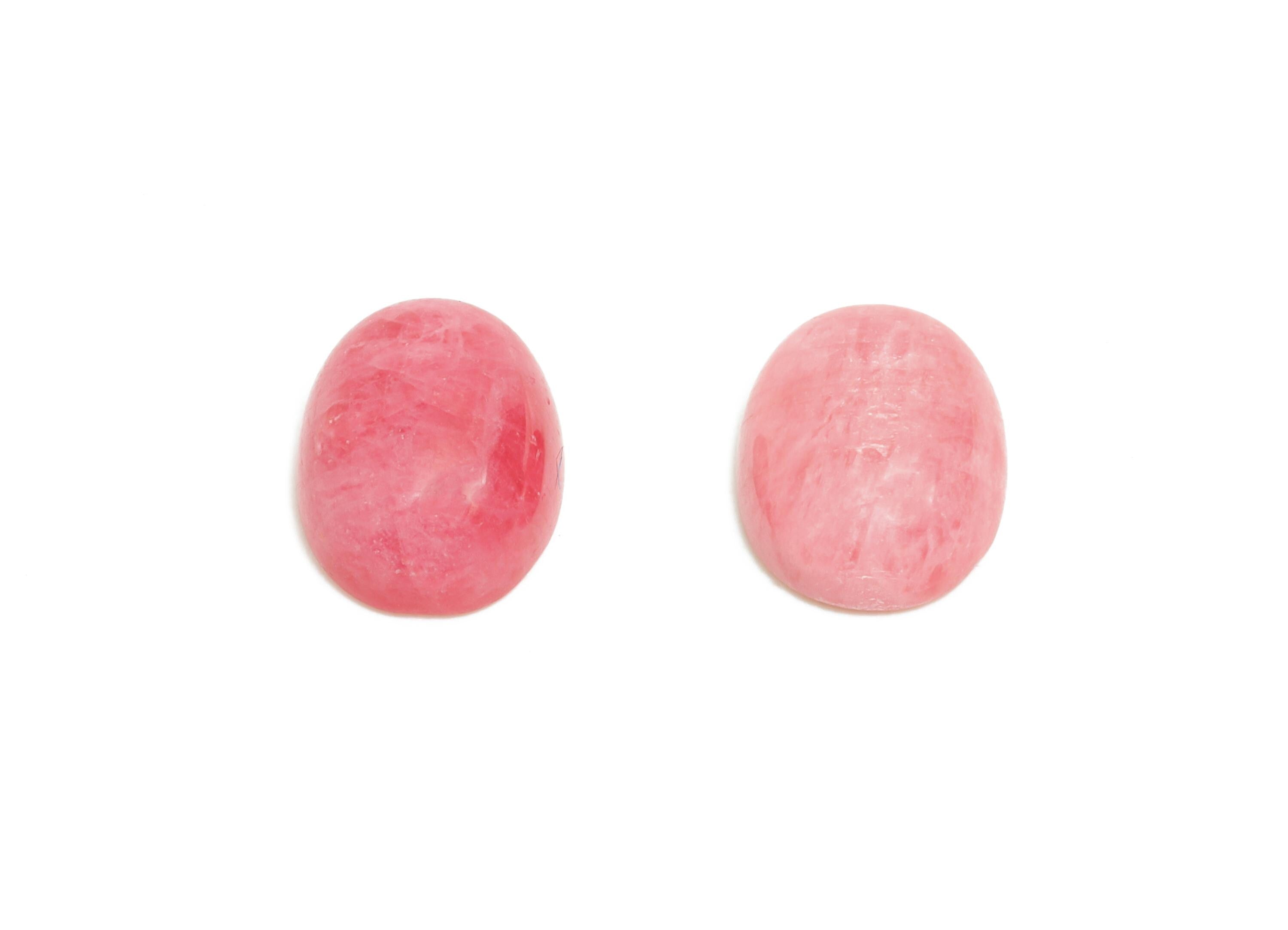 7*9mm Cabochon Oval Rhodanite Stone - Pink Brasil Rose For Crafts - Pink Stone For Bezel Setting - Rhodanite Stone For Jewelry Making-NS2716 - DOMEDBAZAAR
