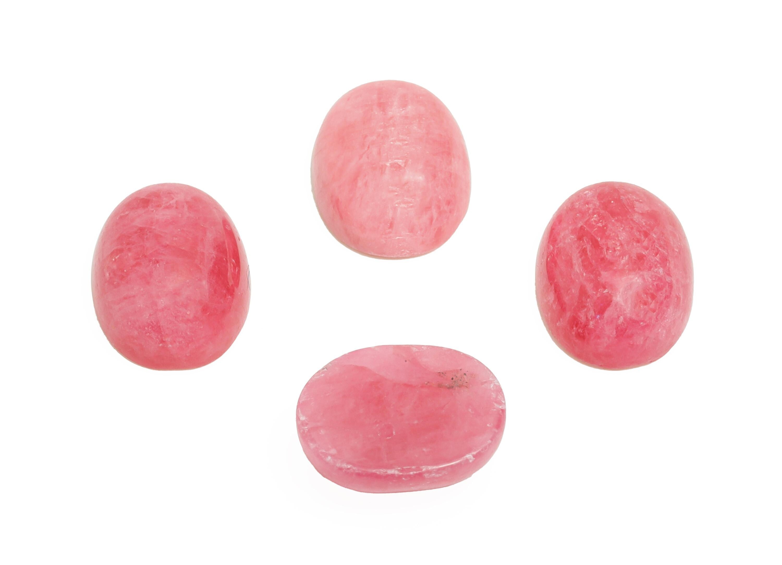7*9mm Cabochon Oval Rhodanite Stone - Pink Brasil Rose For Crafts - Pink Stone For Bezel Setting - Rhodanite Stone For Jewelry Making-NS2716 - DOMEDBAZAAR
