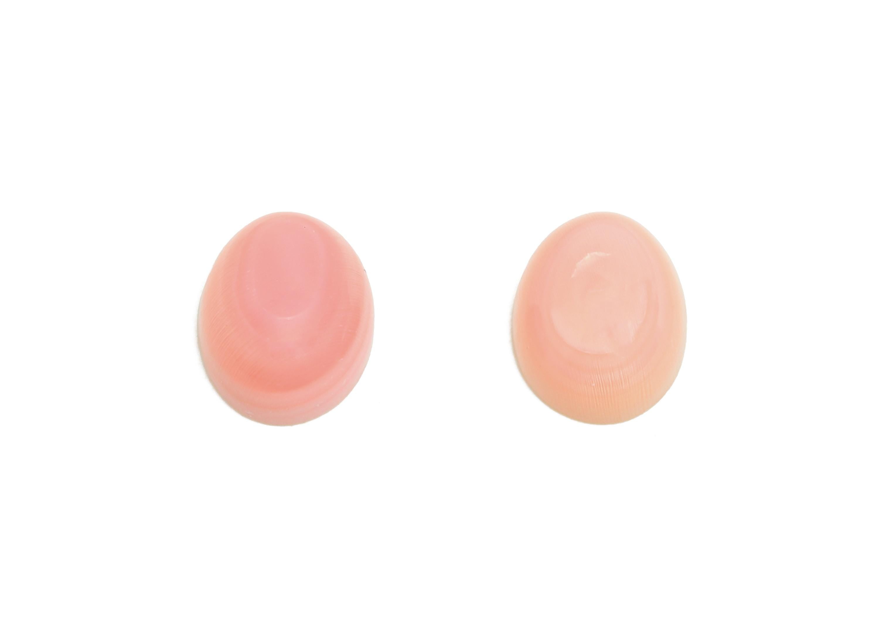 5.8*7.6mm Cabochon Oval Conch Shell - Pink Conch Shell For Crafts - Geometry Stone For Bezel Setting - Stone For Jewelry Making - NS2709 - DOMEDBAZAAR