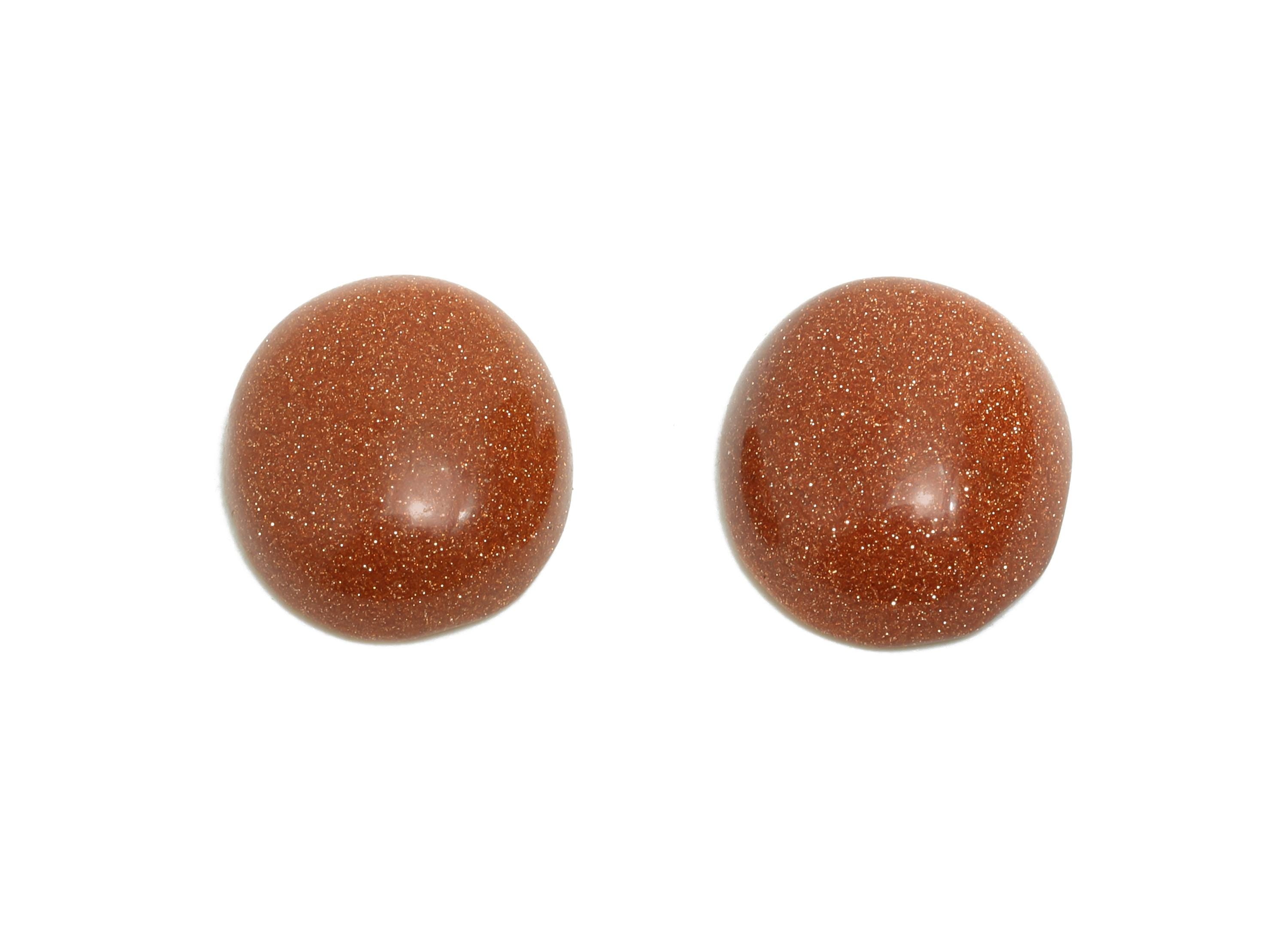 10*12mm Gold Sand Cabochon - Oval Natural Stone for Jewelry Making - Bezel Setting Stone for Ring or Pendant - DIY Craft Supplies - NS2921 - DOMEDBAZAAR
