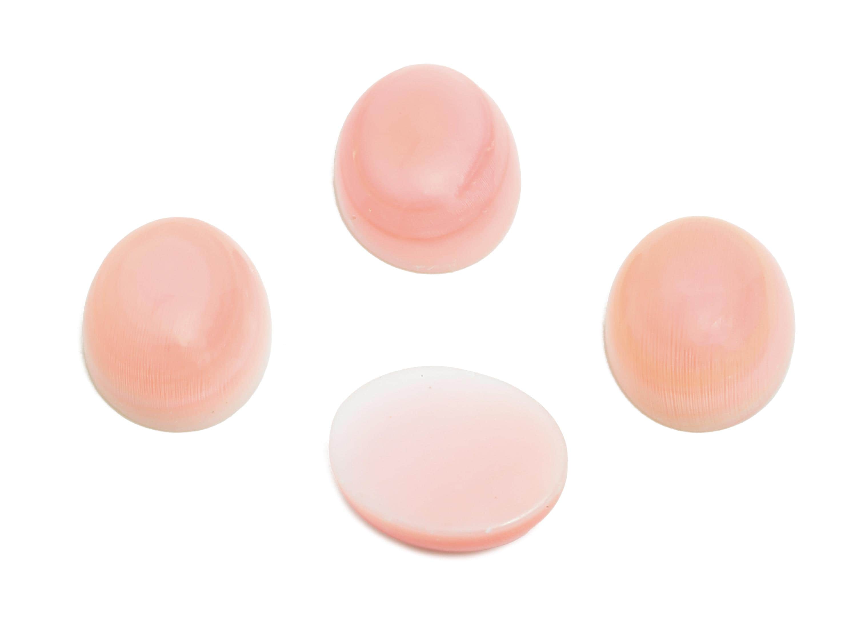 7.8*9.7mm Cabochon Oval Conch Shell - Pink Conch Shell For Crafts - Geometry Stone For Bezel Setting - Stone For Jewelry Making - NS2710 - DOMEDBAZAAR