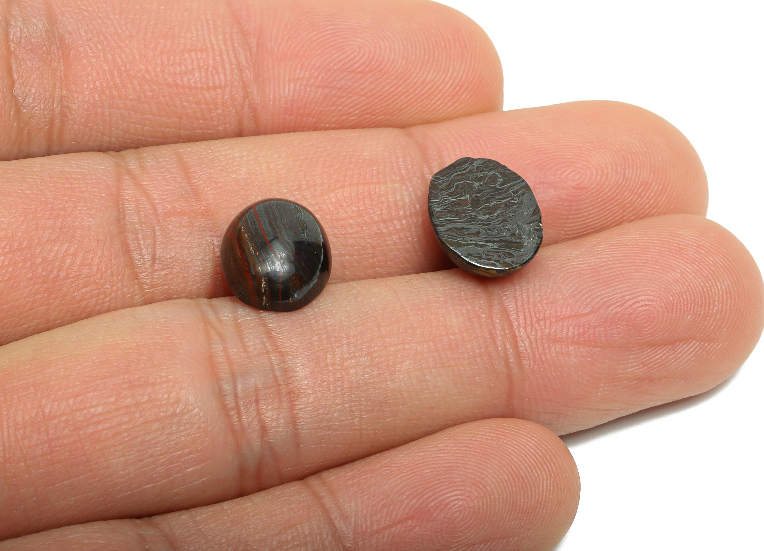 10*12mm Natural Stone Cabochon - Oval Cabochon for Jewelry Making - Bezel Setting Stone for Ring or Pendant - DIY Craft Supplies - NS2913 - DOMEDBAZAAR