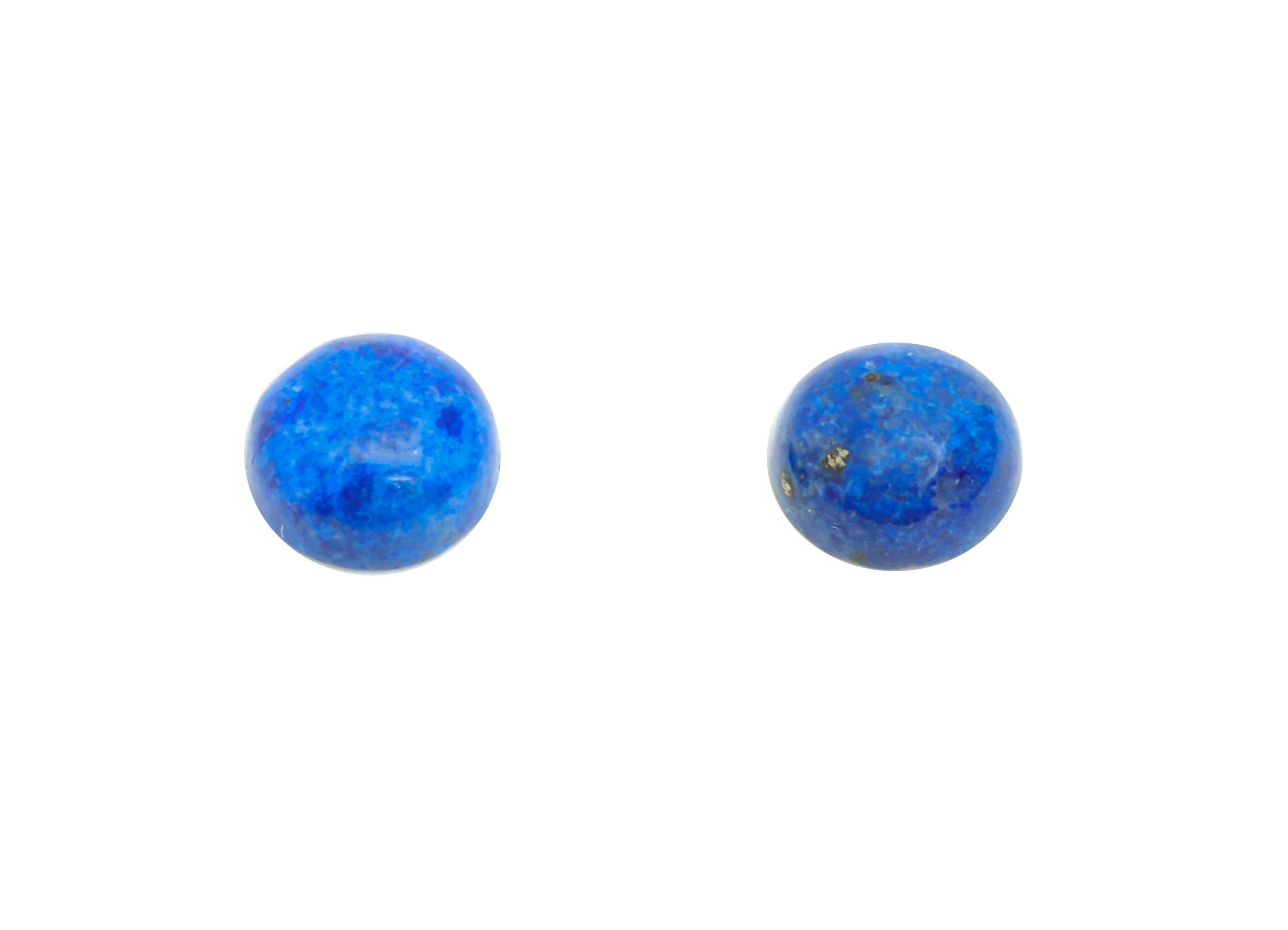 5mm Cabochon Round Deep Blue Lapis Stone - High-Quality Lapis Lazuli  For DIY Jewelry - Polished Healing Stone For Jewelry Setting - NS2718 - DOMEDBAZAAR