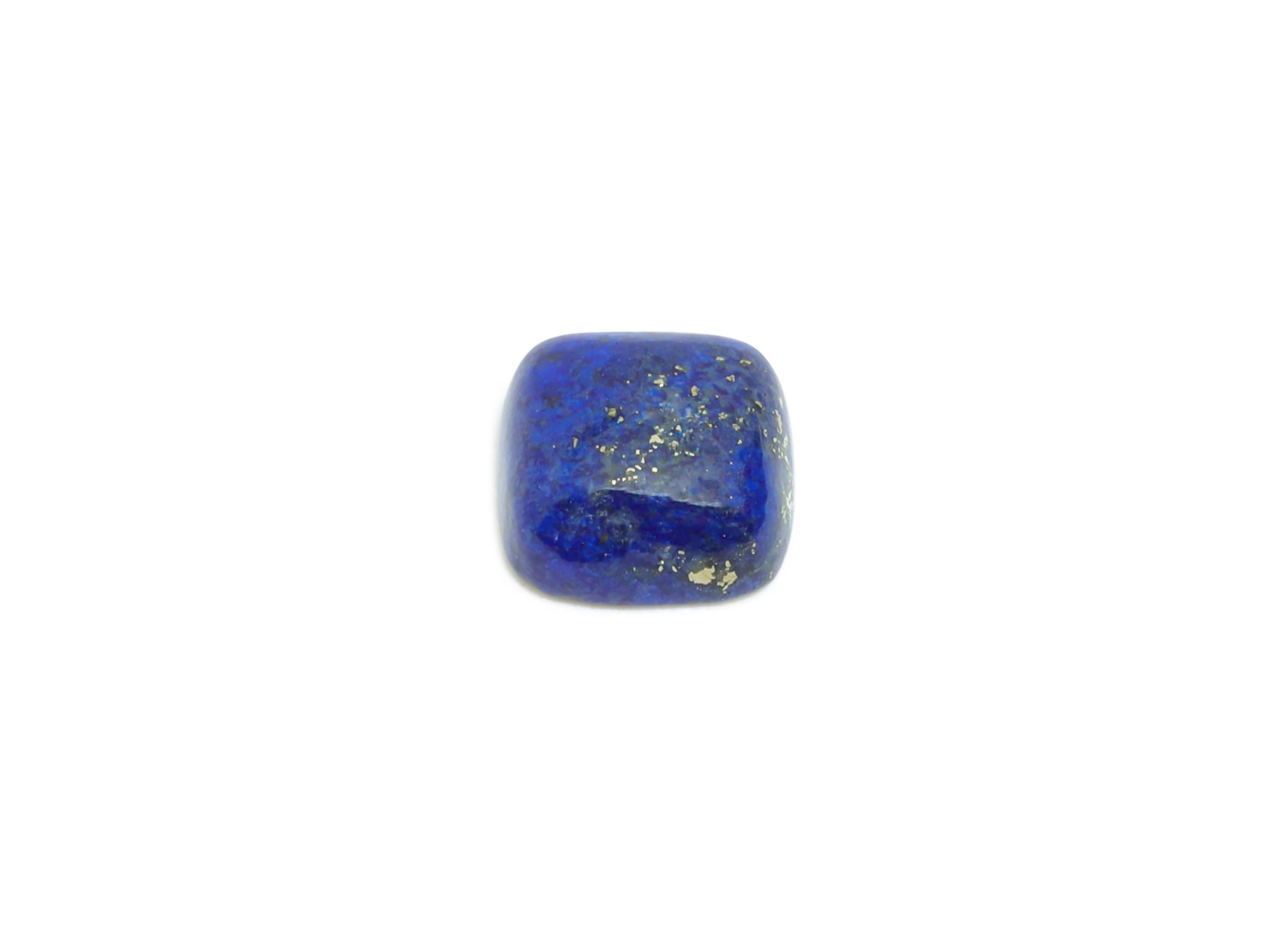 6mm Cabochon Square Deep Blue Lapis Stone - High-Quality Lapis Lazuli For DIY Jewelry - Polished Healing Stone For Jewelry Setting - NS2721 - DOMEDBAZAAR