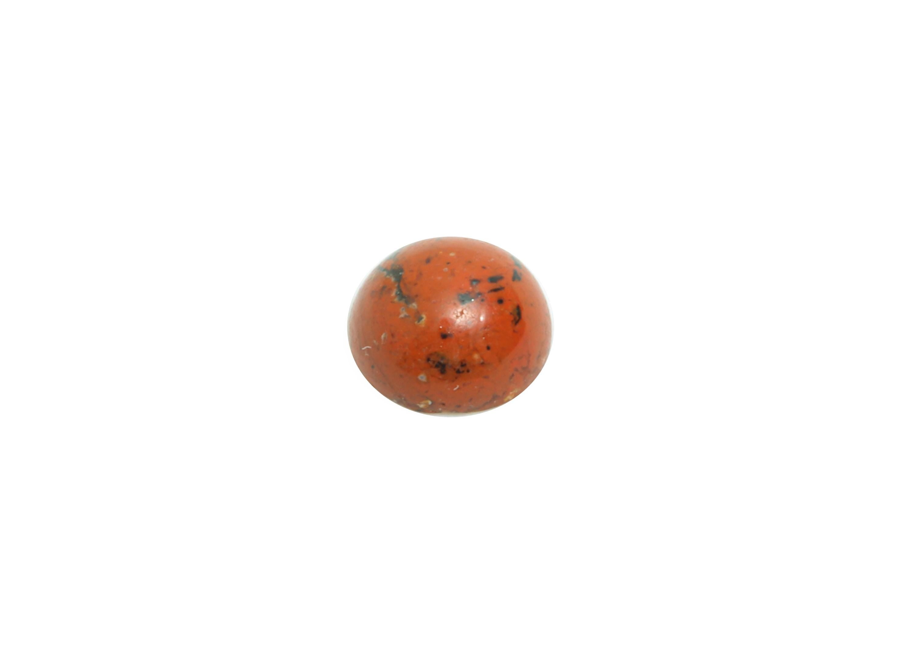 5mm Red Natural Stone Cabochon - Round Bezel Setting Stone for Pendant Jewelry - Polished Cabochon for Ring - Healing Stone Gemstone -NS2932 - DOMEDBAZAAR