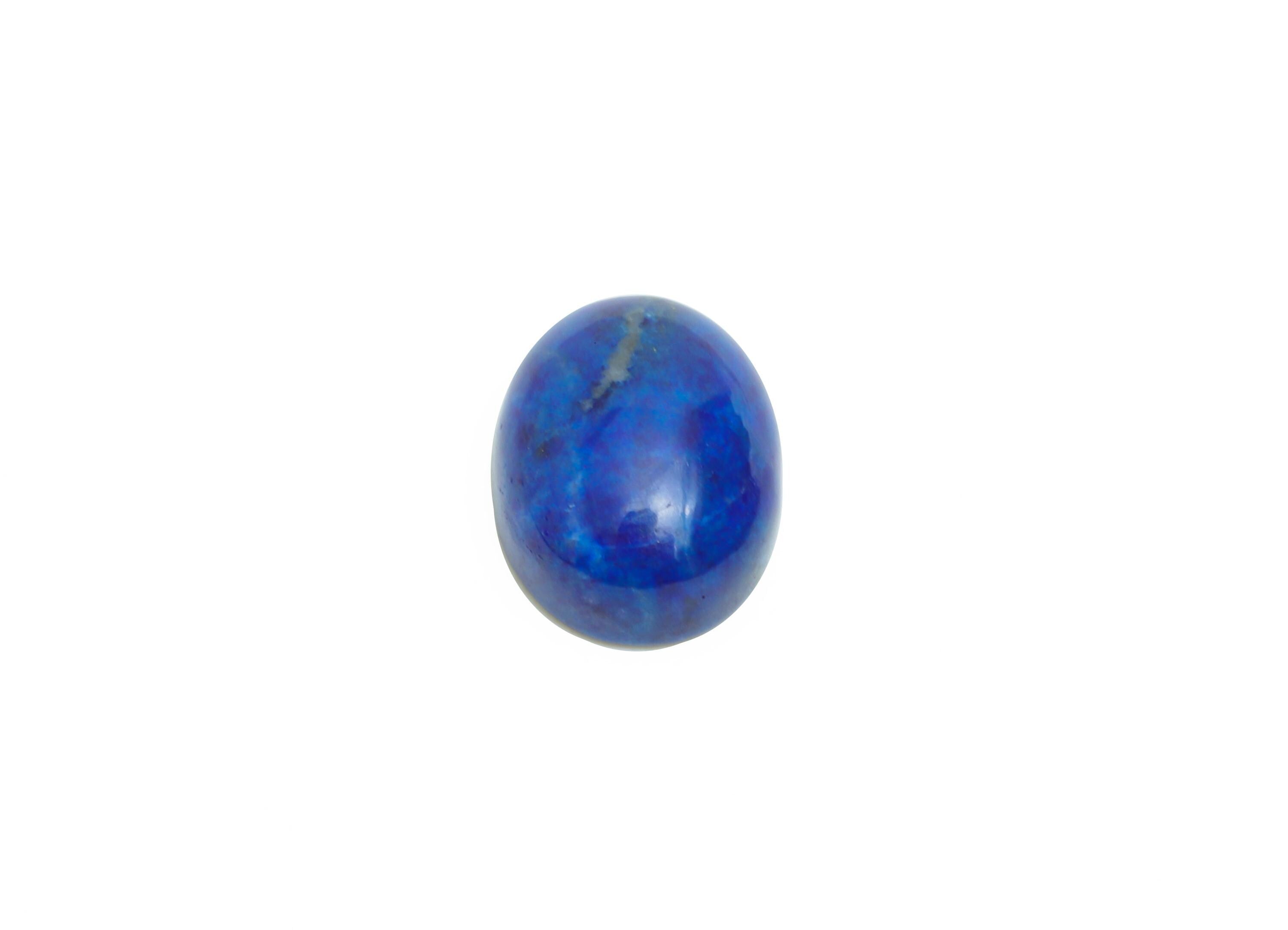 7*9mm Cabochon Oval Deep Blue Lapis Stone - Handmade Stone For DIY Jewelry - Best Lapis Lazuli Jewelry Supplies For Bezel Setting - NS2726 - DOMEDBAZAAR