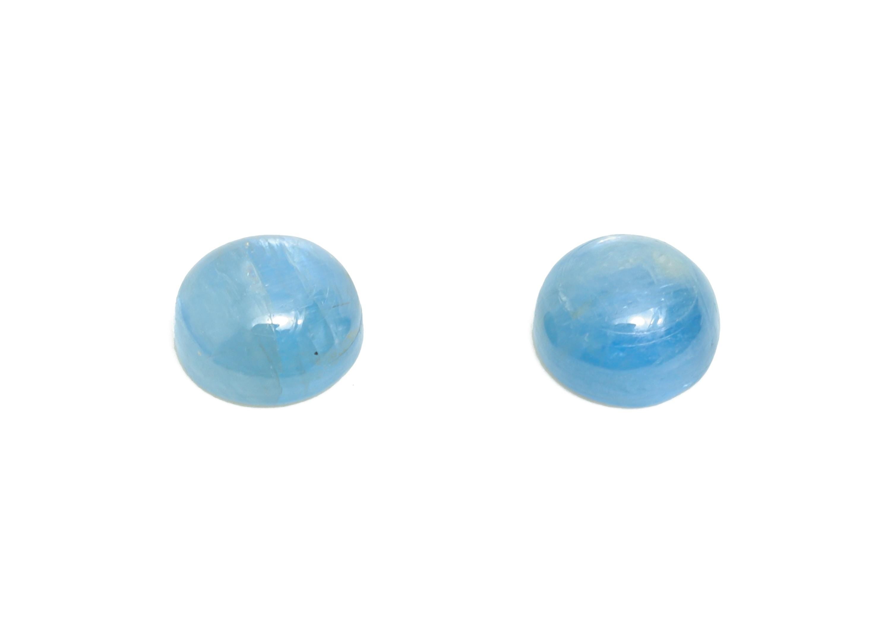 6mm Cabochon Round Kyanite - Kyanite For Jewelry Making - High-Quality Kyanite Cabochon For Bezel Setting - Kyanite For Setting - NS2734 - DOMEDBAZAAR