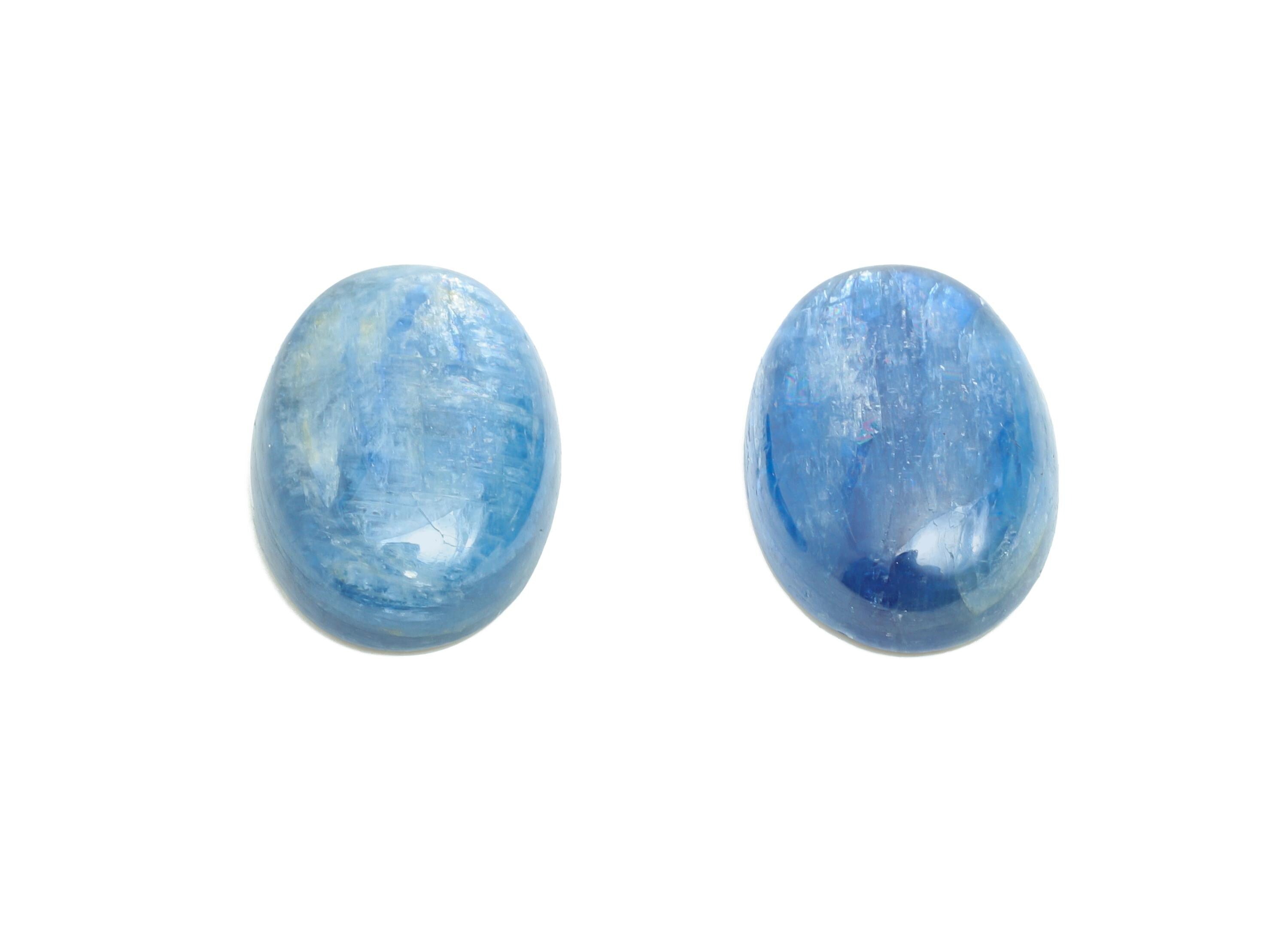 10*14mm Cabochon Oval Kyanite - Kyanite For Jewelry Making - High-Quality Kyanite Cabochon For Bezel Setting - Kyanite For Setting - NS2736 - DOMEDBAZAAR