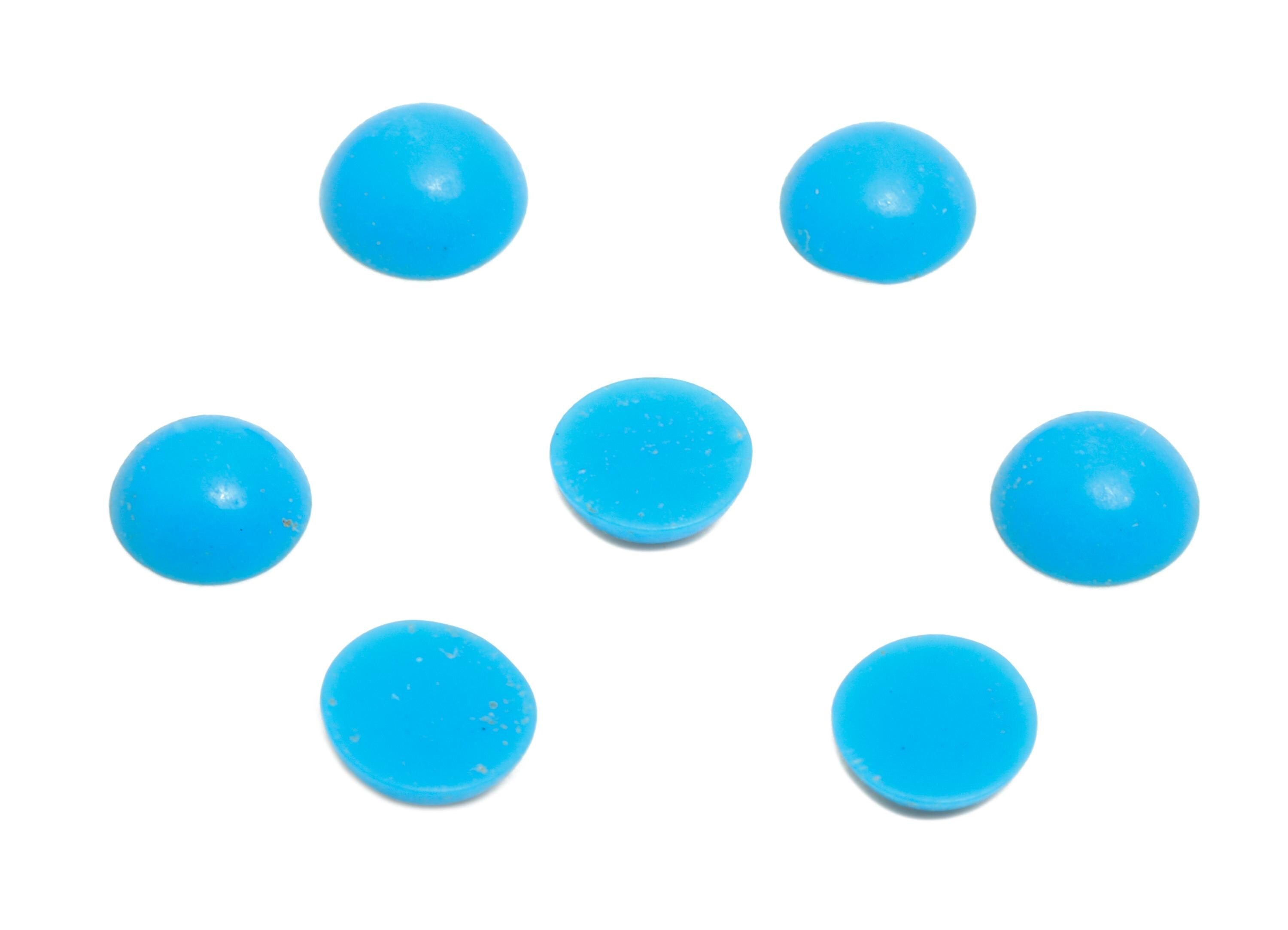 5mm Blue Natural Stone Cabochon - Round Bezel Setting Stone for Pendant Jewelry - Polished Cabochon for Rings - Healing Gemstone - NS2941 - DOMEDBAZAAR