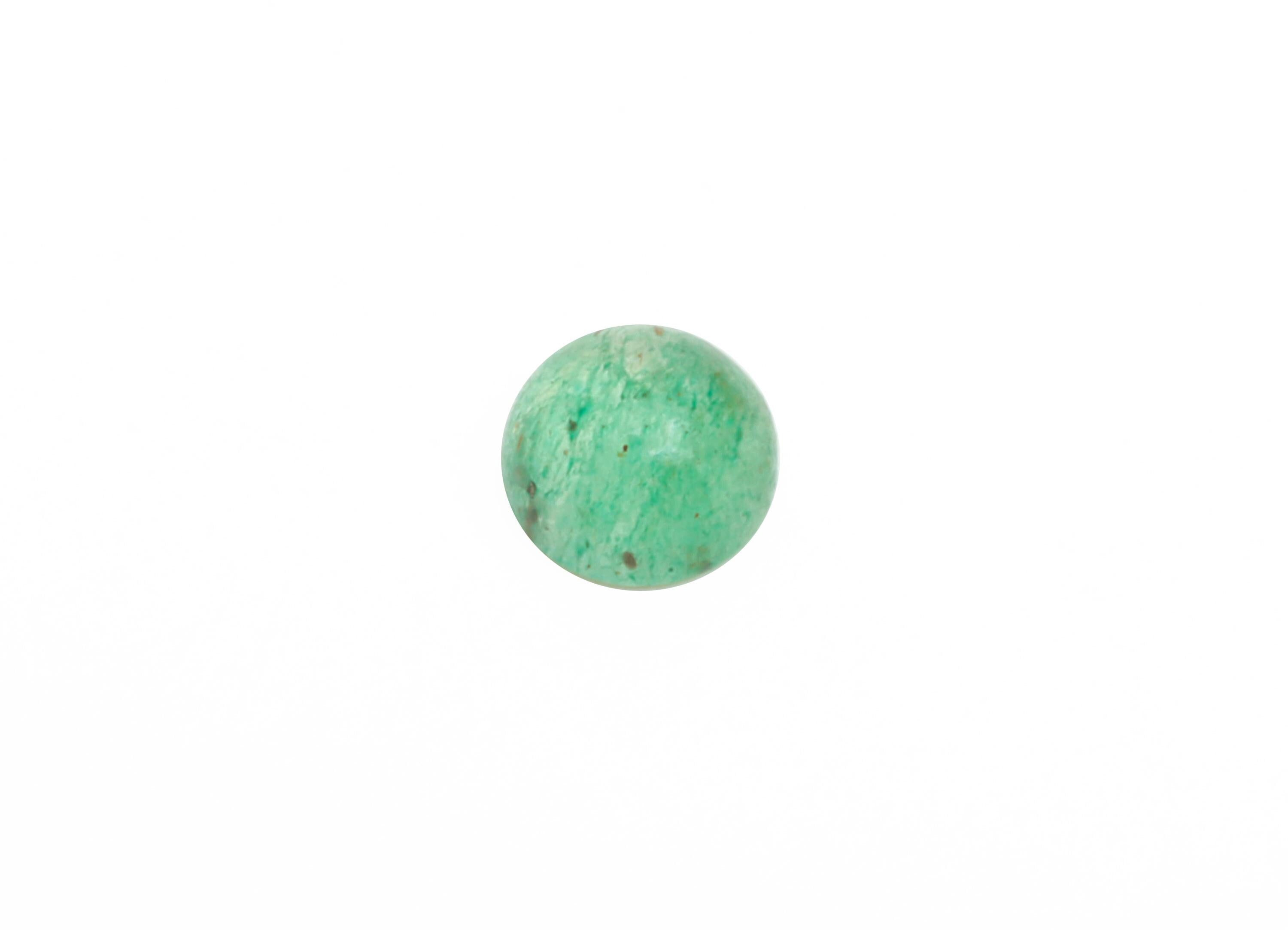 4mm Green Aventurine Cabochon - Round Bezel Setting Stone for Pendant Jewelry - Polished Cabochon for Rings - Healing Gemstone - NS2951 - DOMEDBAZAAR