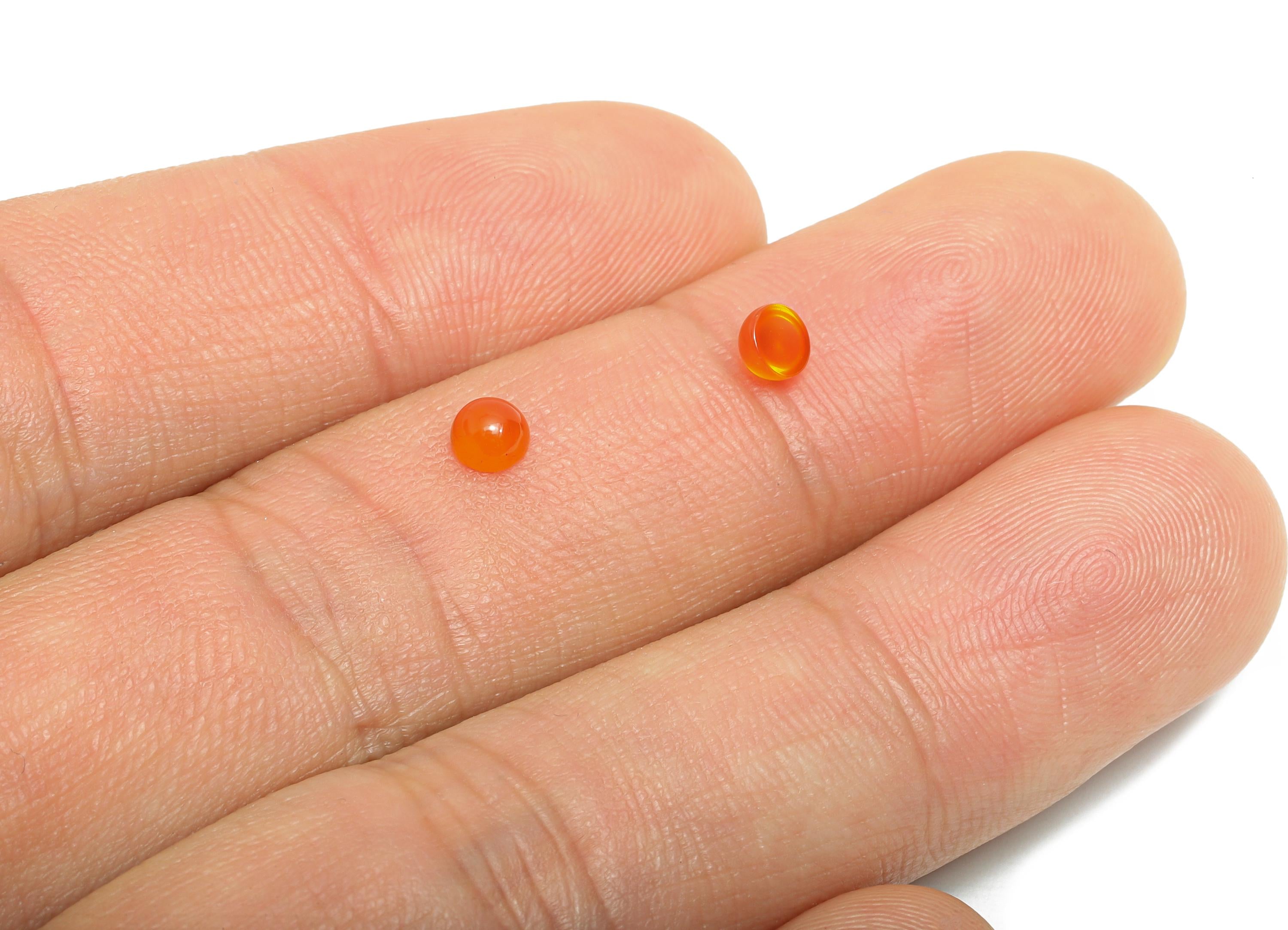 4mm Red Agate Cabochon - Round Bezel Setting Stone for Pendant Jewelry - Polished Red Agate Cabochon for Ring - Healing Gemstone - NS2944 - DOMEDBAZAAR