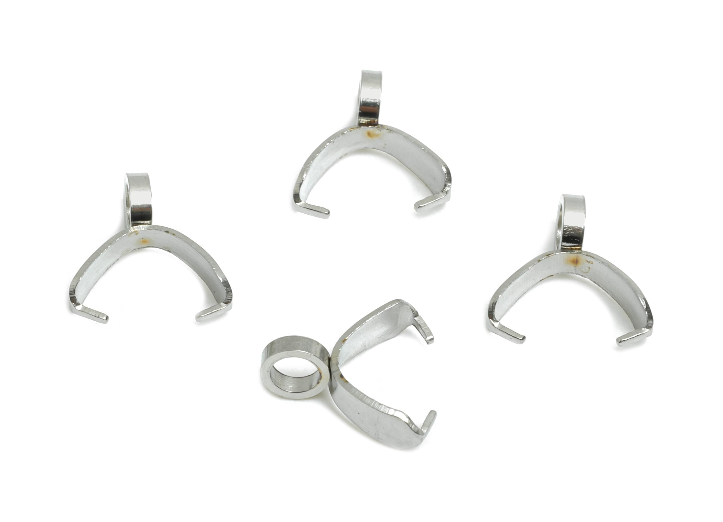 Steel Necklace Connection Buckle - Buckle Clasp - Universal Necklace Pendant Buckle - Steel Melon Seed for Necklace - 8.75x8x2.7mm - SS2256 - DOMEDBAZAAR