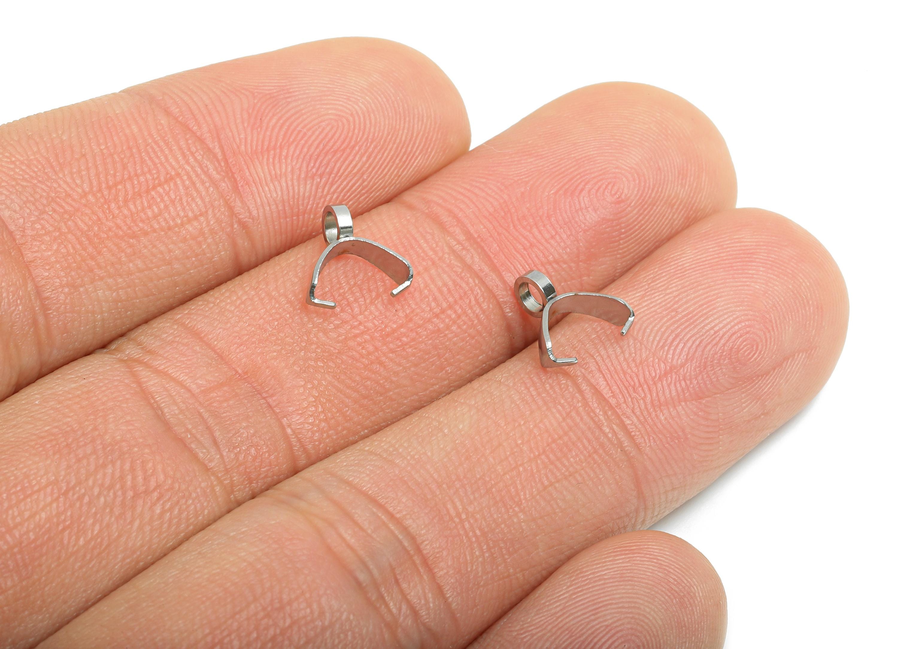 Steel Necklace Connection Buckle - Buckle Clasp - Universal Necklace Pendant Buckle - Steel Melon Seed for Necklace - 8.75x8x2.7mm - SS2256 - DOMEDBAZAAR