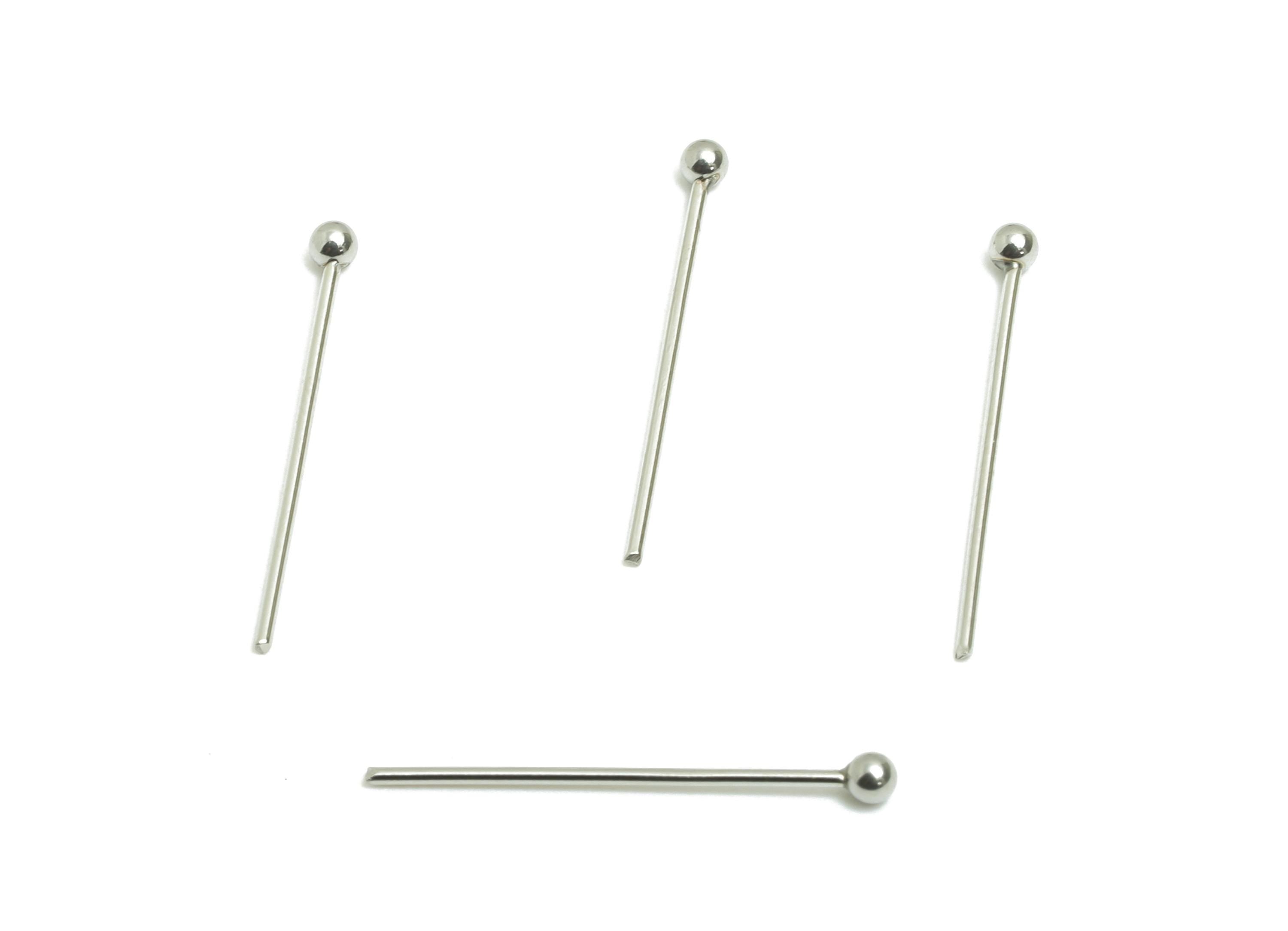 0.7*22mm Steel Ball Head Pin - Beading Wire for Jewelry - Ball Head Pins for Jewelry Making - Crafting Headpins for Beaded Jewelry-SS2132-22