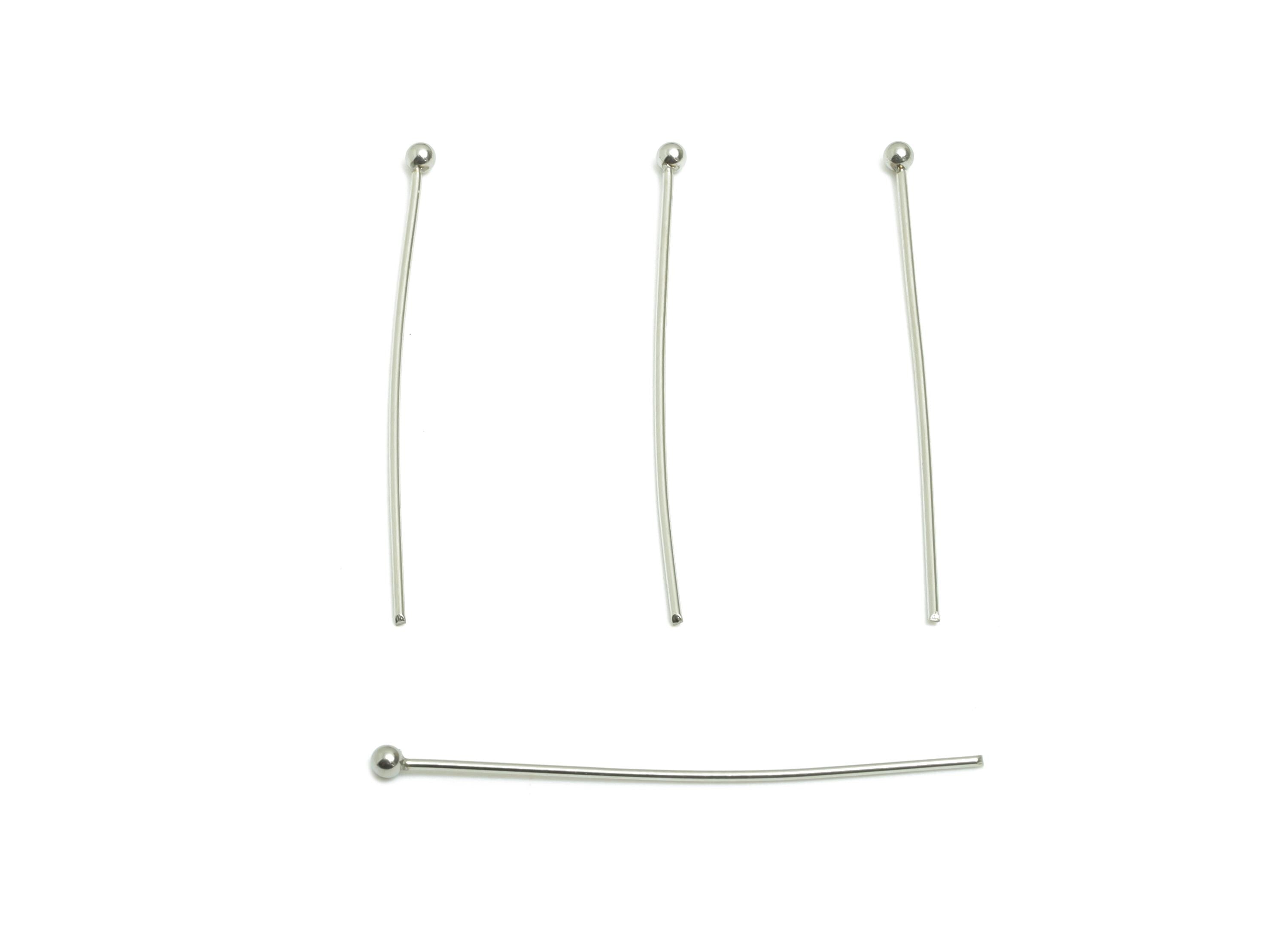 0.7*35mm Steel Ball Head Pin - Beading Wire for Jewelry - Ball Head Pins for Jewelry Making - Crafting Headpins for Beaded Jewelry-SS2132-35